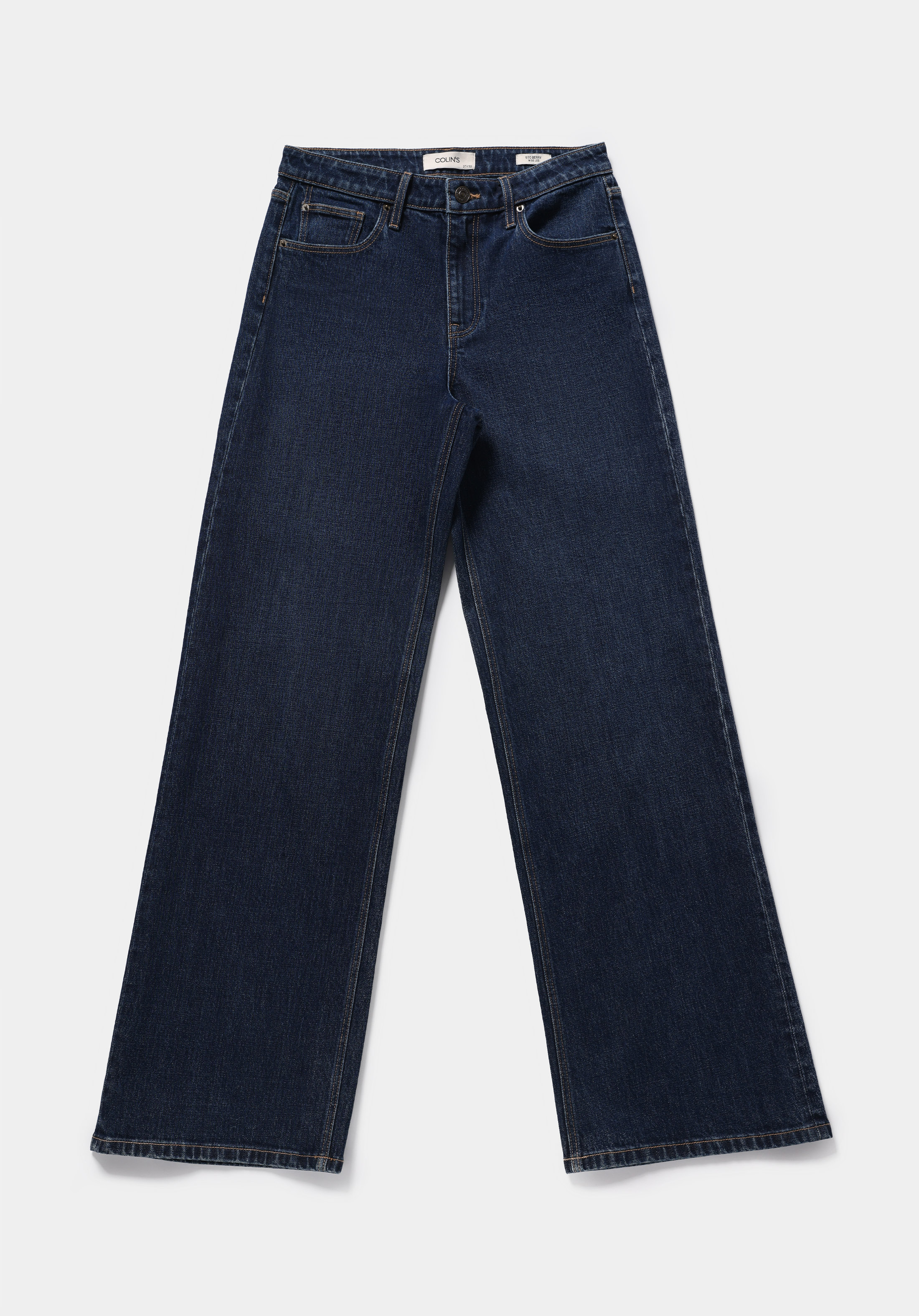 Slim Tapered Fit   Kadın Dark İndigo Denim Jean Pantolon