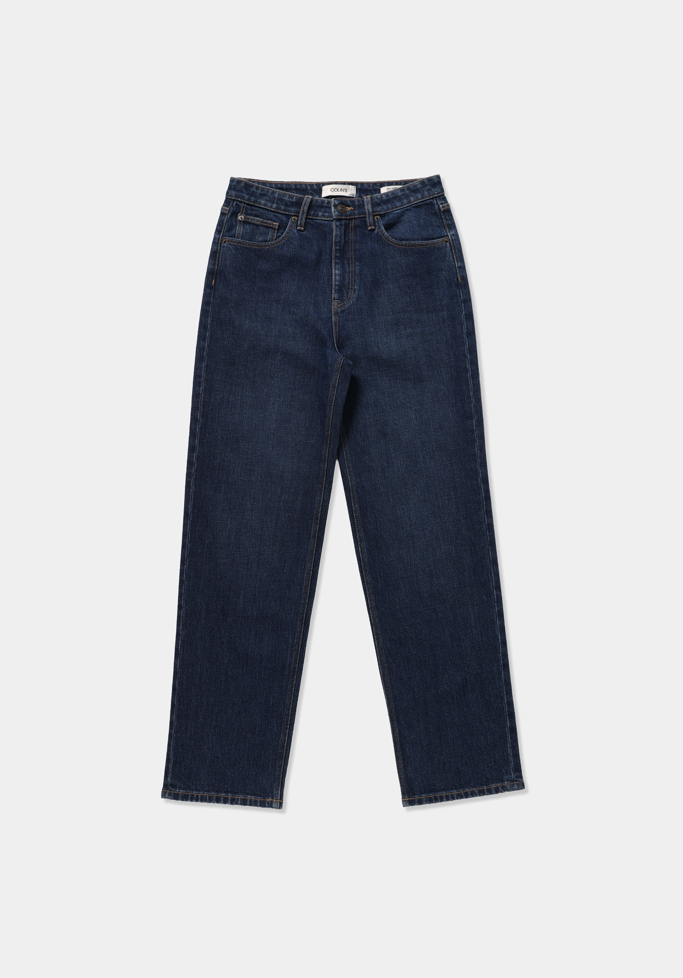 Slim Tapered Fit   Kadın Dark İndigo Denim Jean Pantolon