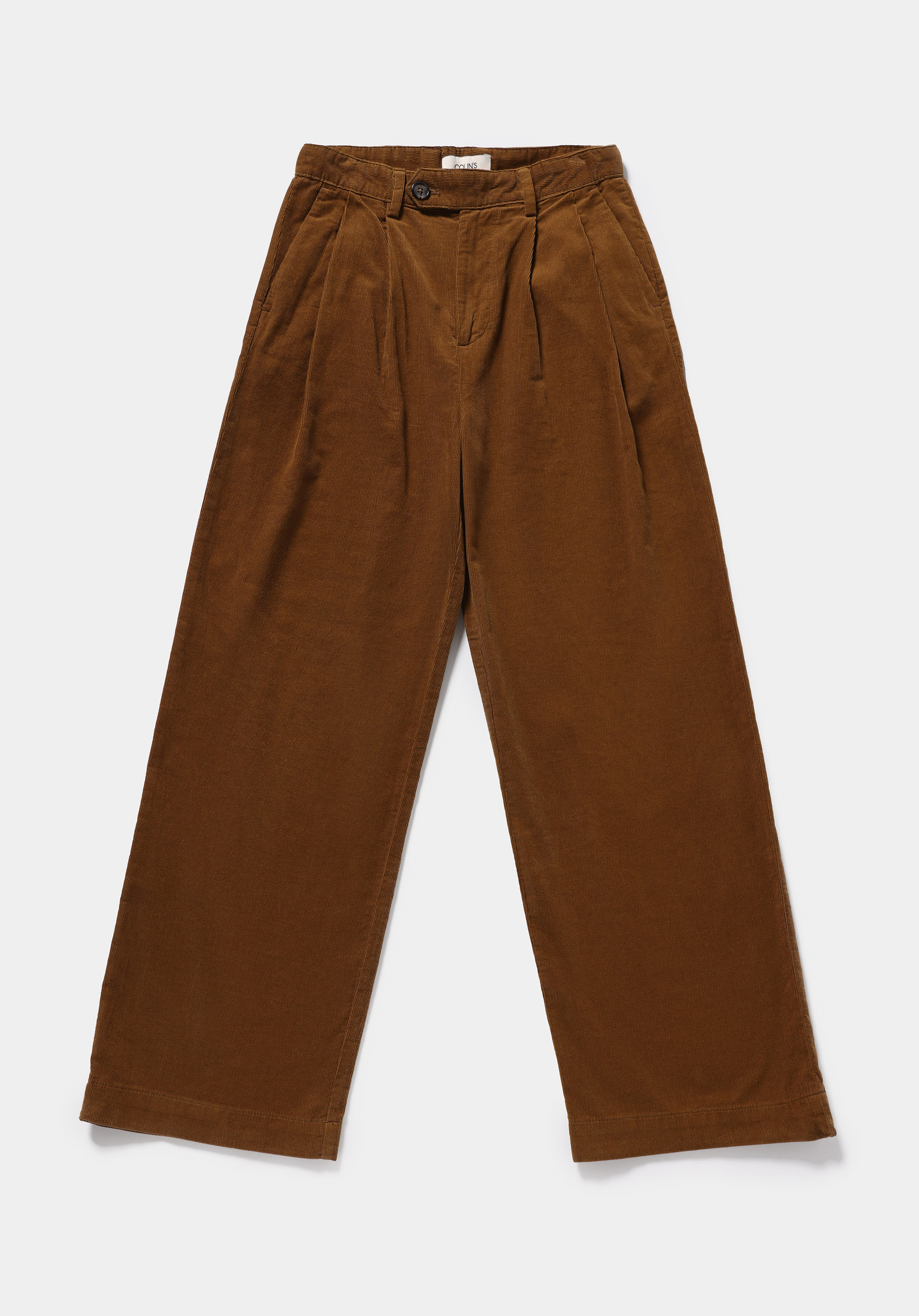 Regular Fit Yüksel Bel Geniş Paça Kadın Kahverengi  Pantolon