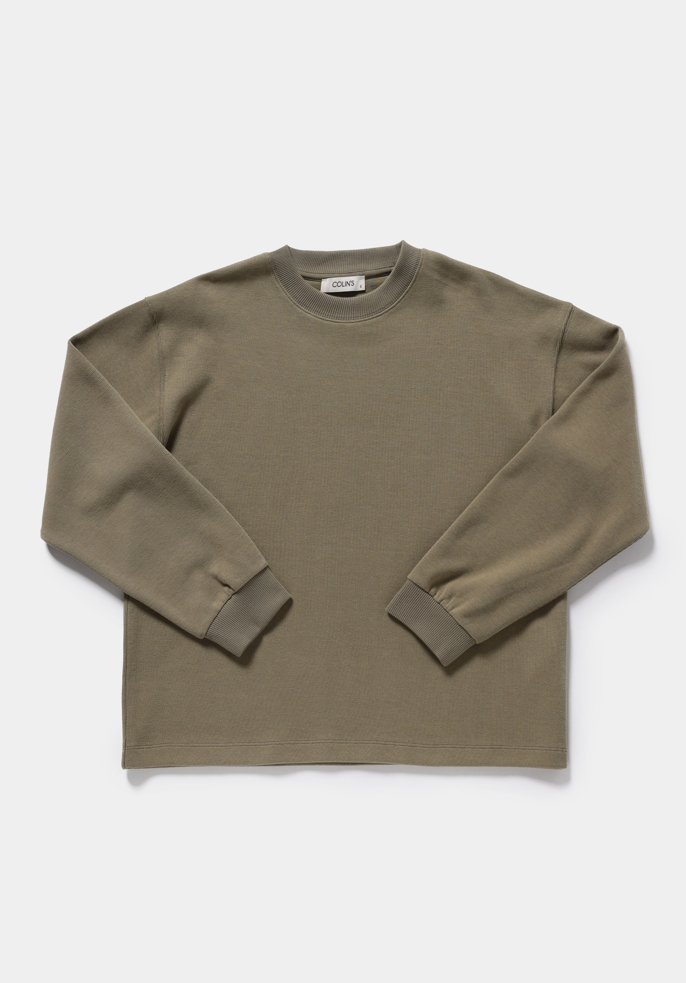 Regular Fit Yuvarlak Yaka Düz Kadın Yeşil Sweatshirt