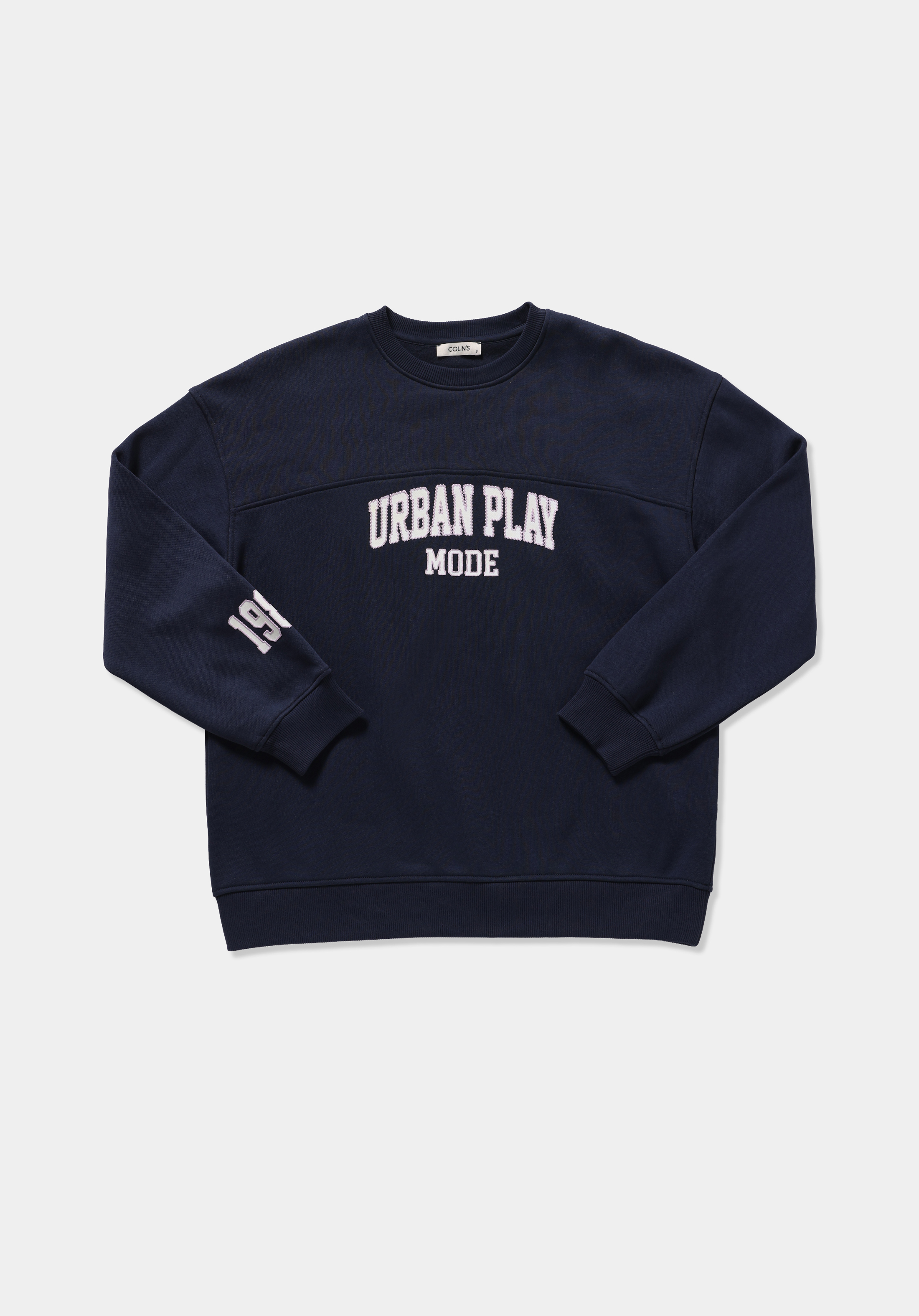 Regular Fit Yuvarlak Yaka Baskılı Kadın Lacivert Sweatshirt