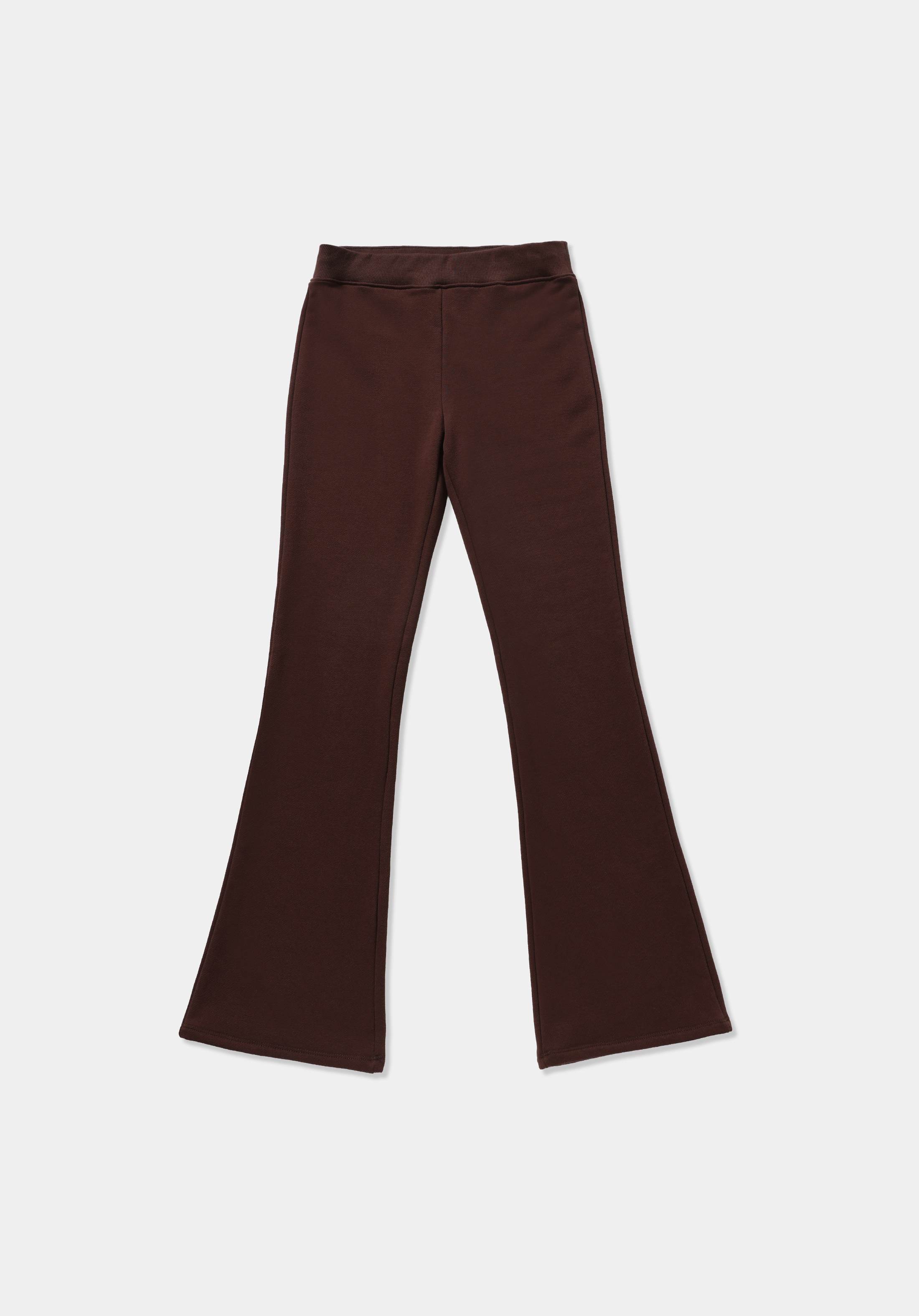 Slim Fit Orta Bel Düz Kadın Kahverengi Eşofman Altı