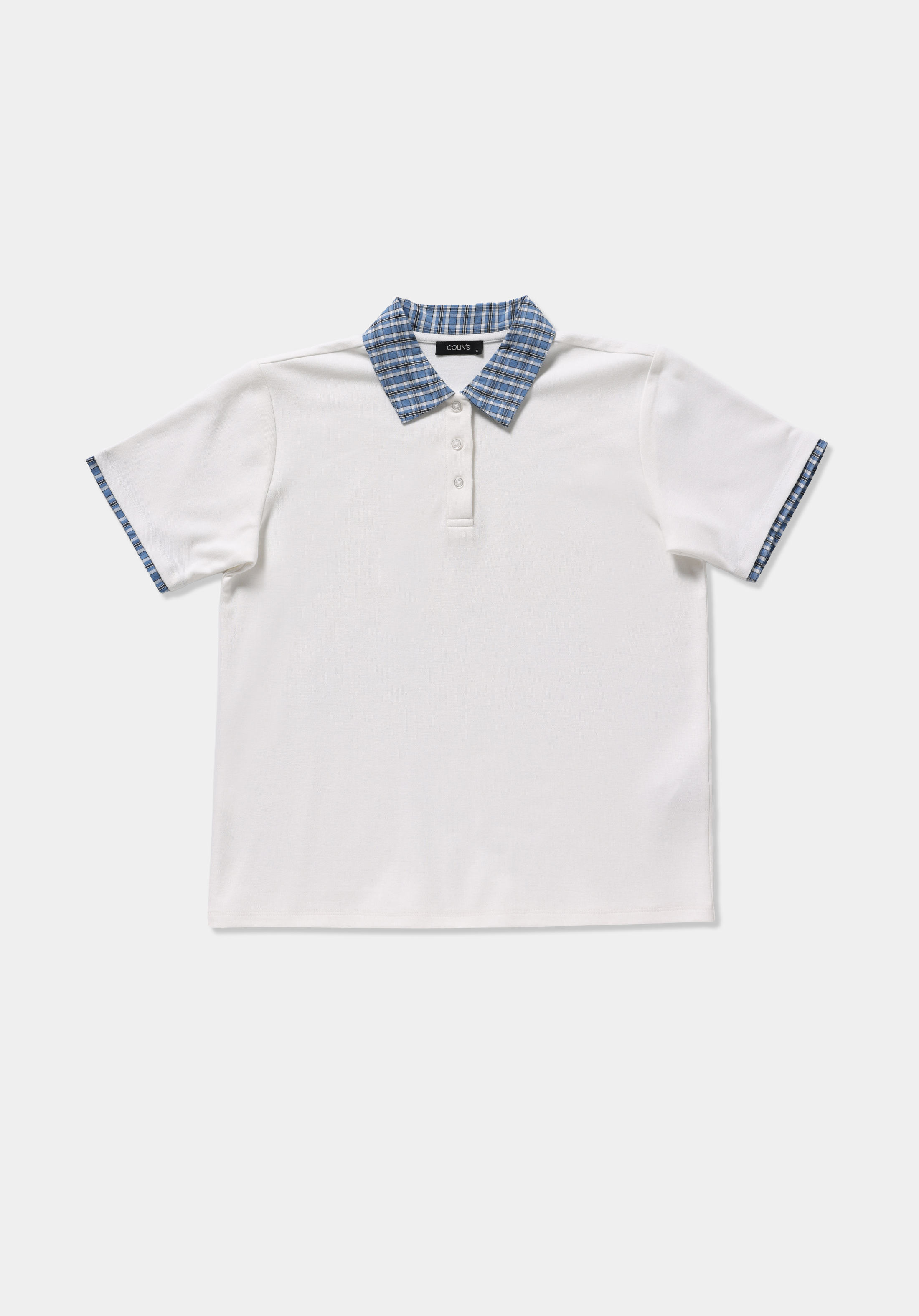 Regular Fit Shirt Neck Düz Kadın Beyaz Kısa Kol Tişört
