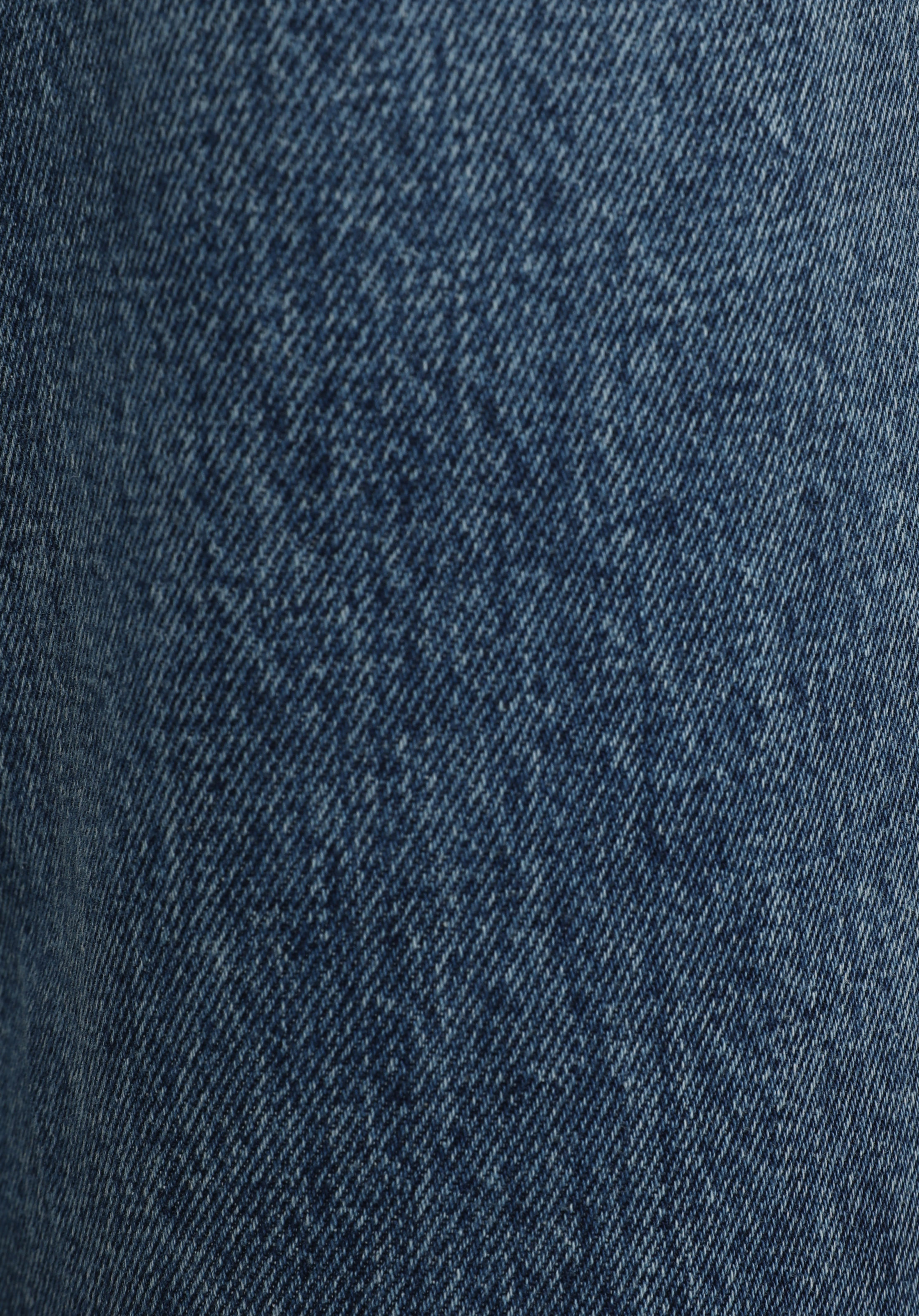 Wide Leg Fit Yüksel Bel Geniş Paça Kadın Mid İndigo Denim Jean Pantolon