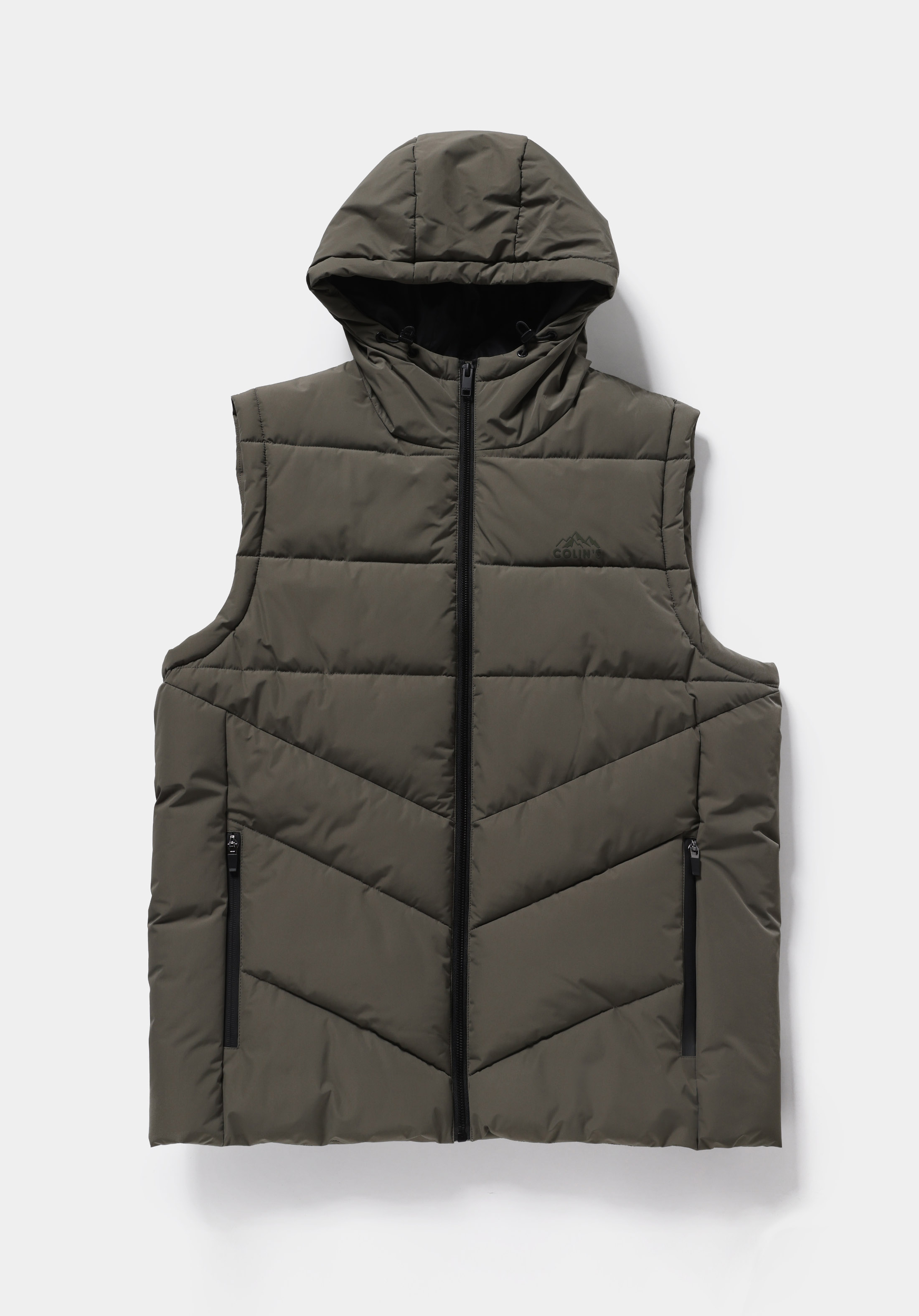 Regular Fit Kapüşonlu Fermuarlı Astarlı  Erkek Yeşil Yelek