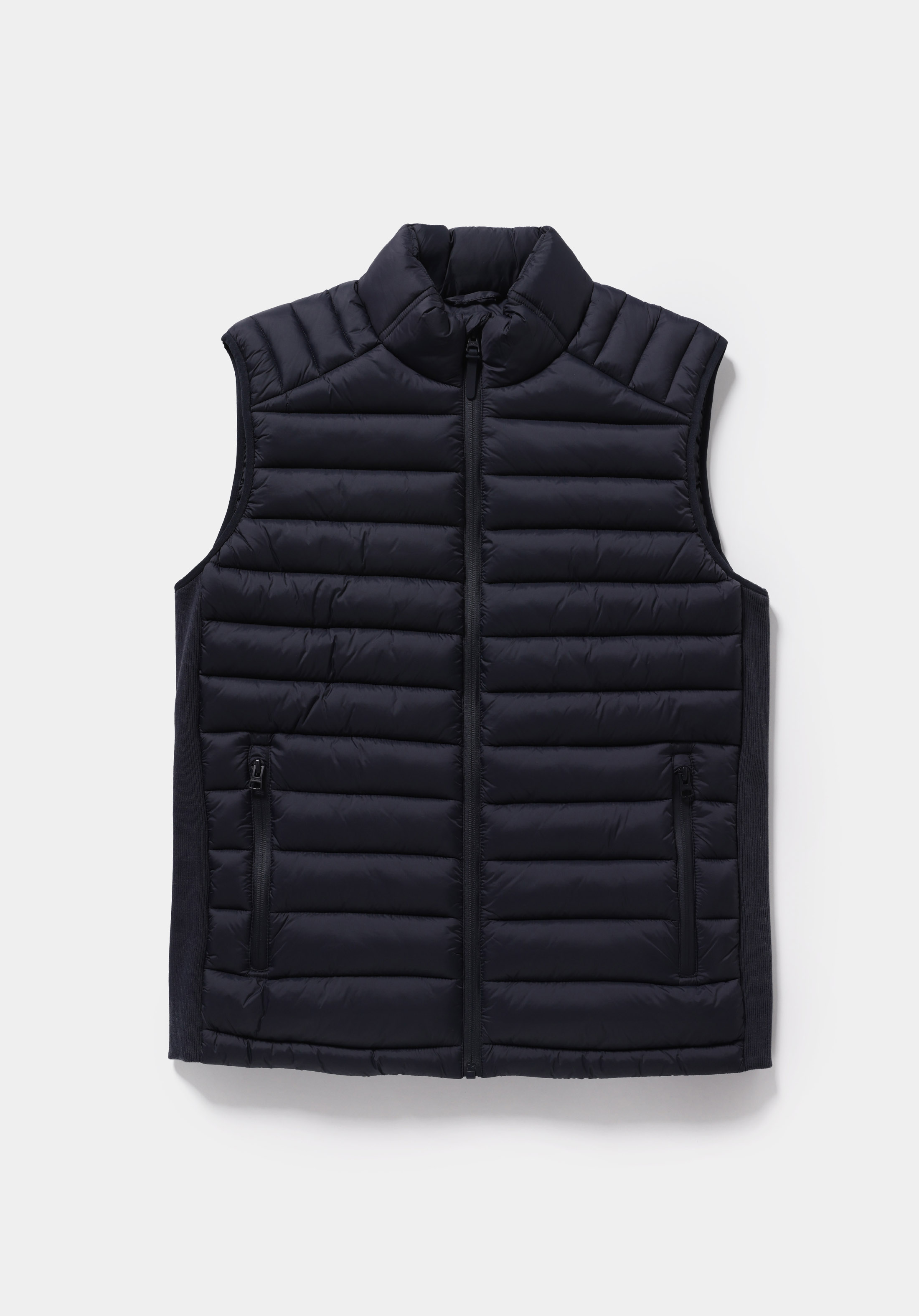 Slim Fit Dik Yaka Fermuarlı Astarlı  Erkek Lacivert Yelek