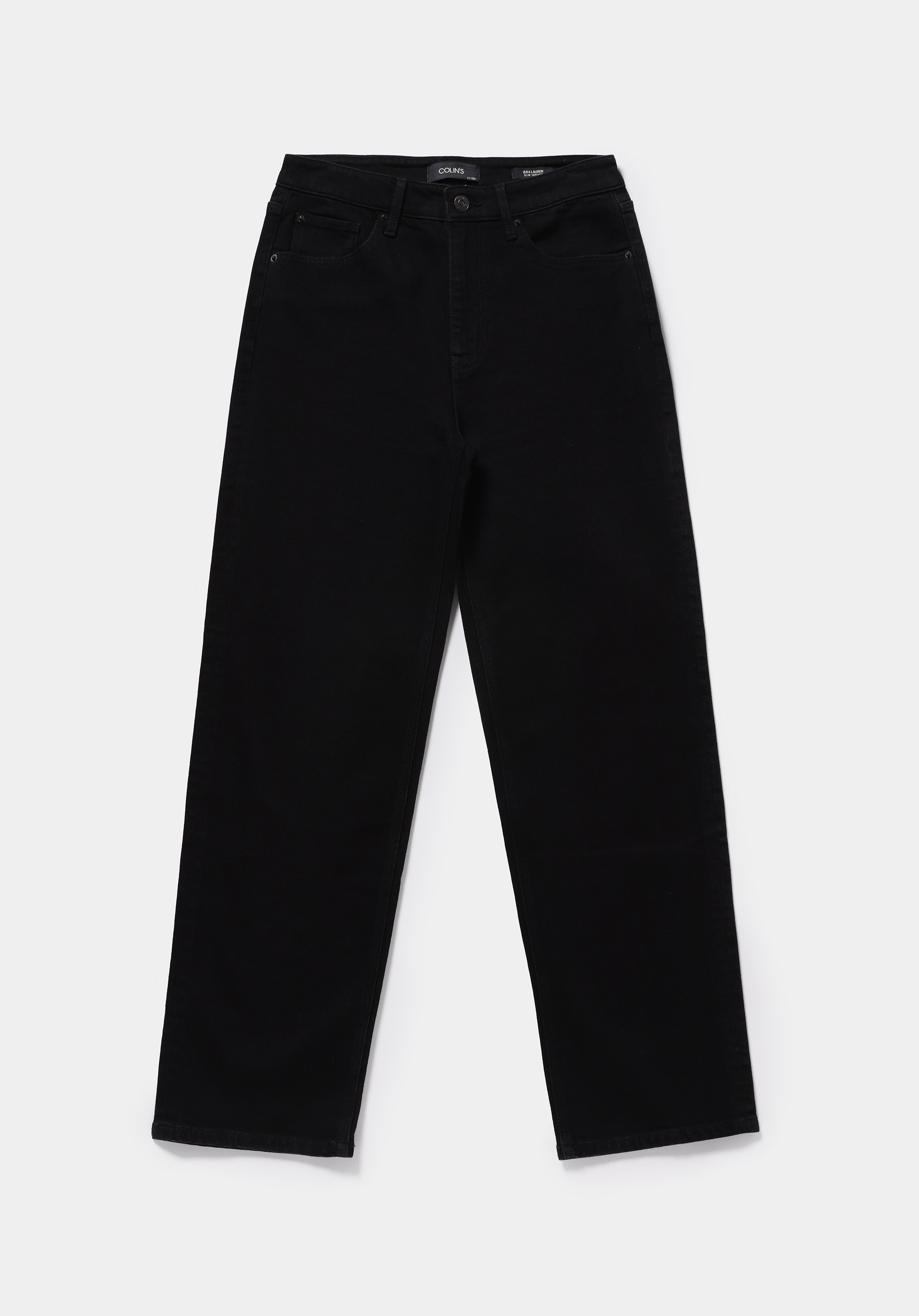 Slim Tapered Fit   Kadın Black Black Denim Jean Pantolon