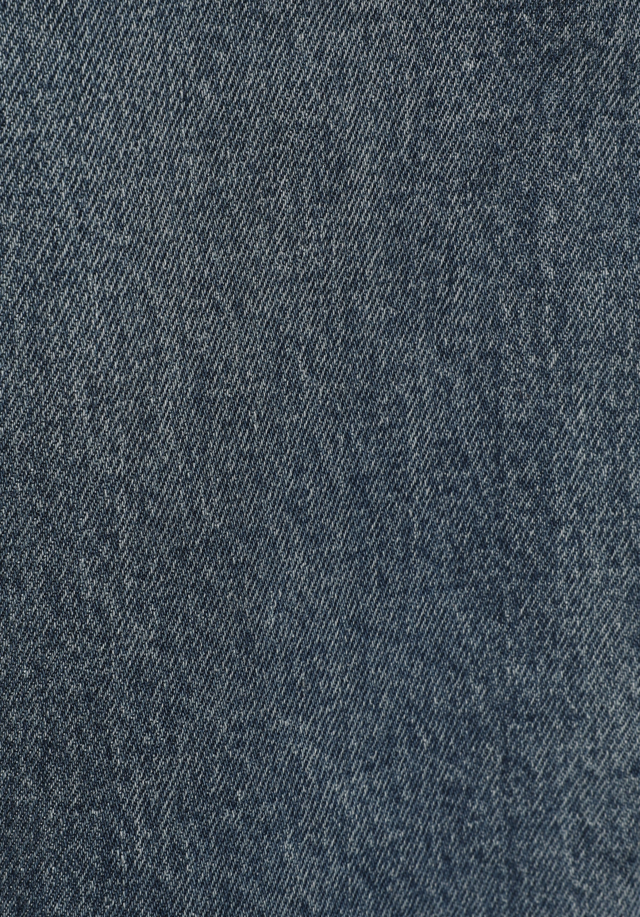 Loose Straight Fit   Erkek Mid İndigo Denim Jean Pantolon