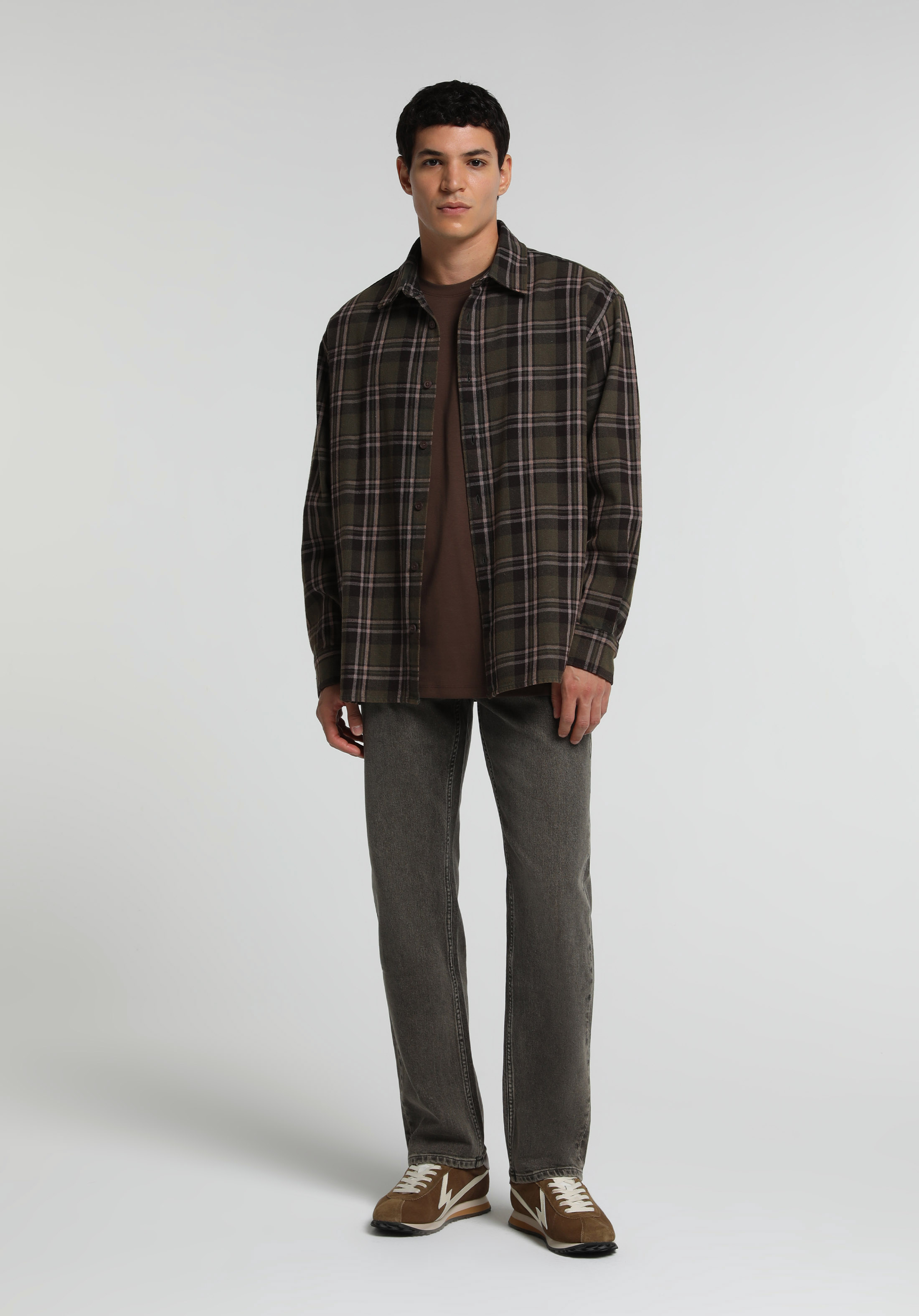 Relaxed Straight Fit   Erkek Over Dyed Denim Jean Pantolon