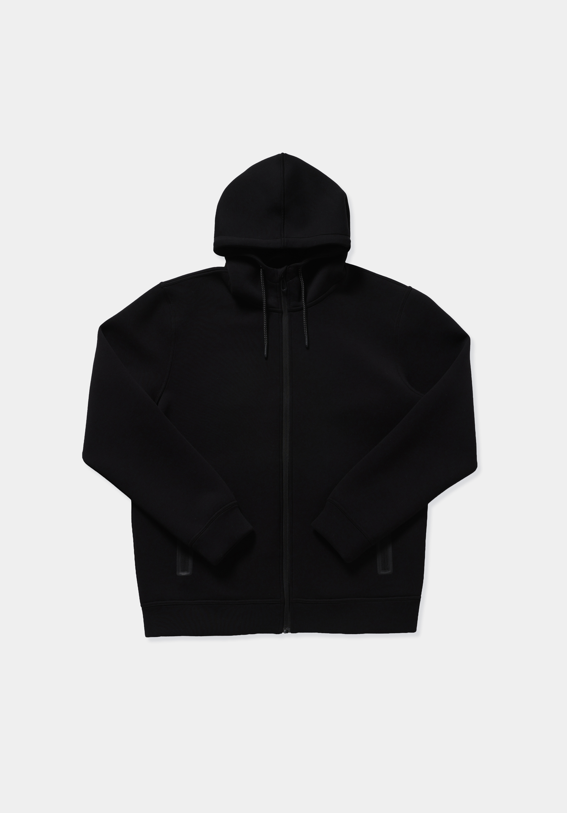 Regular Fit Kapüşonlu Düz Erkek Siyah Sweatshirt