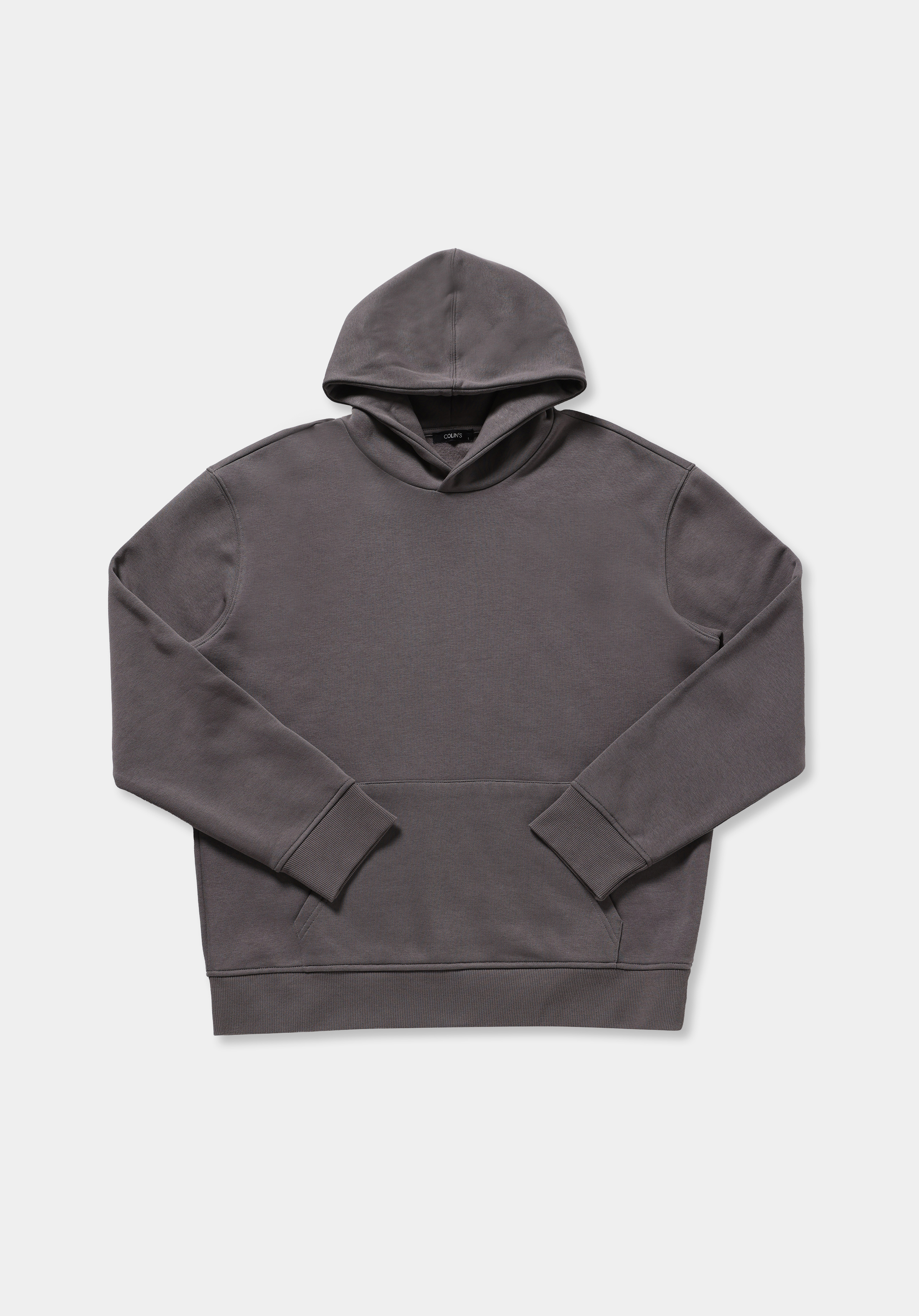 Relaxed Fit Kapüşonlu Düz Erkek Gri Sweatshirt