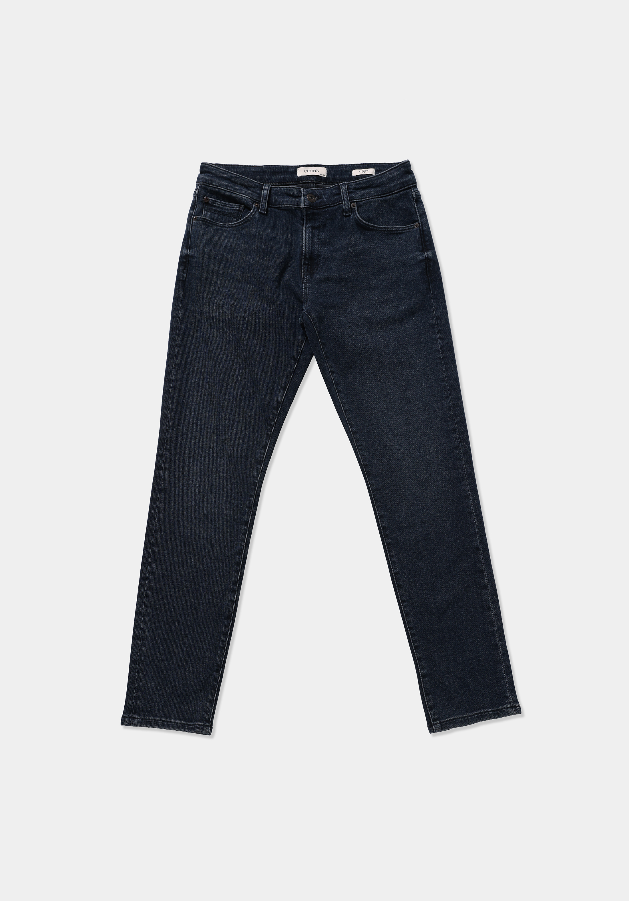 Slim Fit   Erkek Blue Black Denim Jean Pantolon