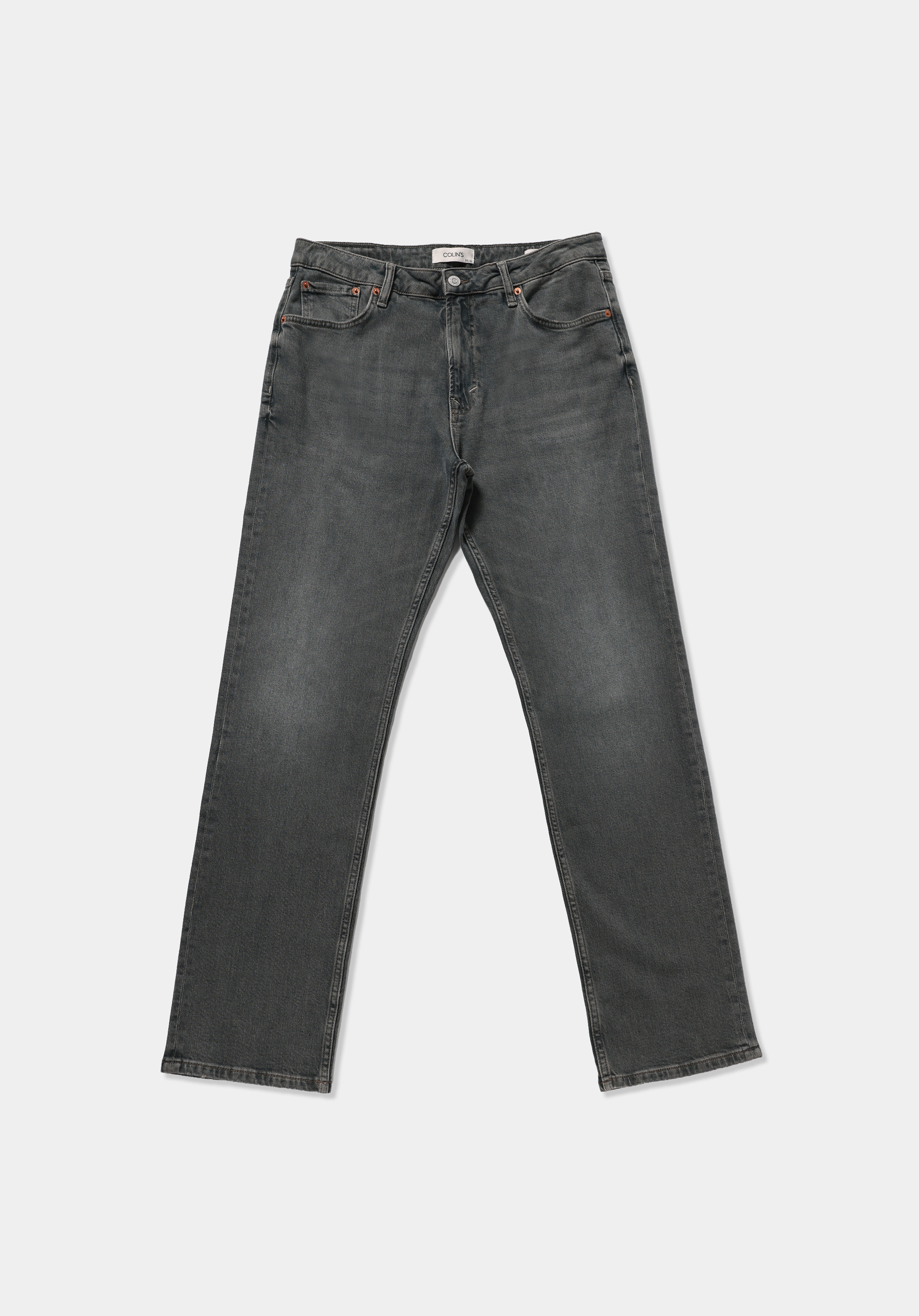 Relaxed Straight Fit   Erkek Green Cast Denim Jean Pantolon