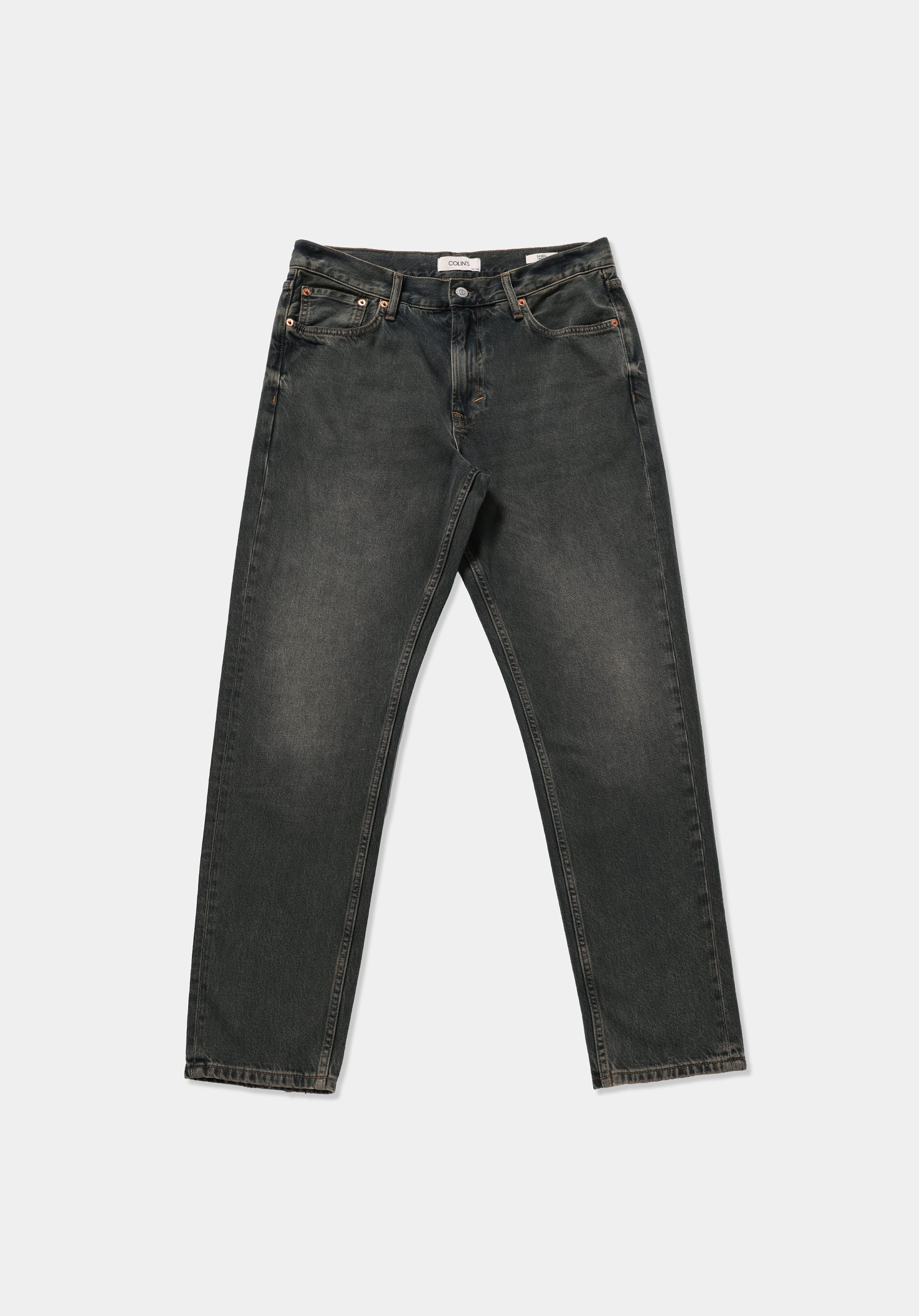 Tapered Fit   Erkek Over Dyed Denim Jean Pantolon