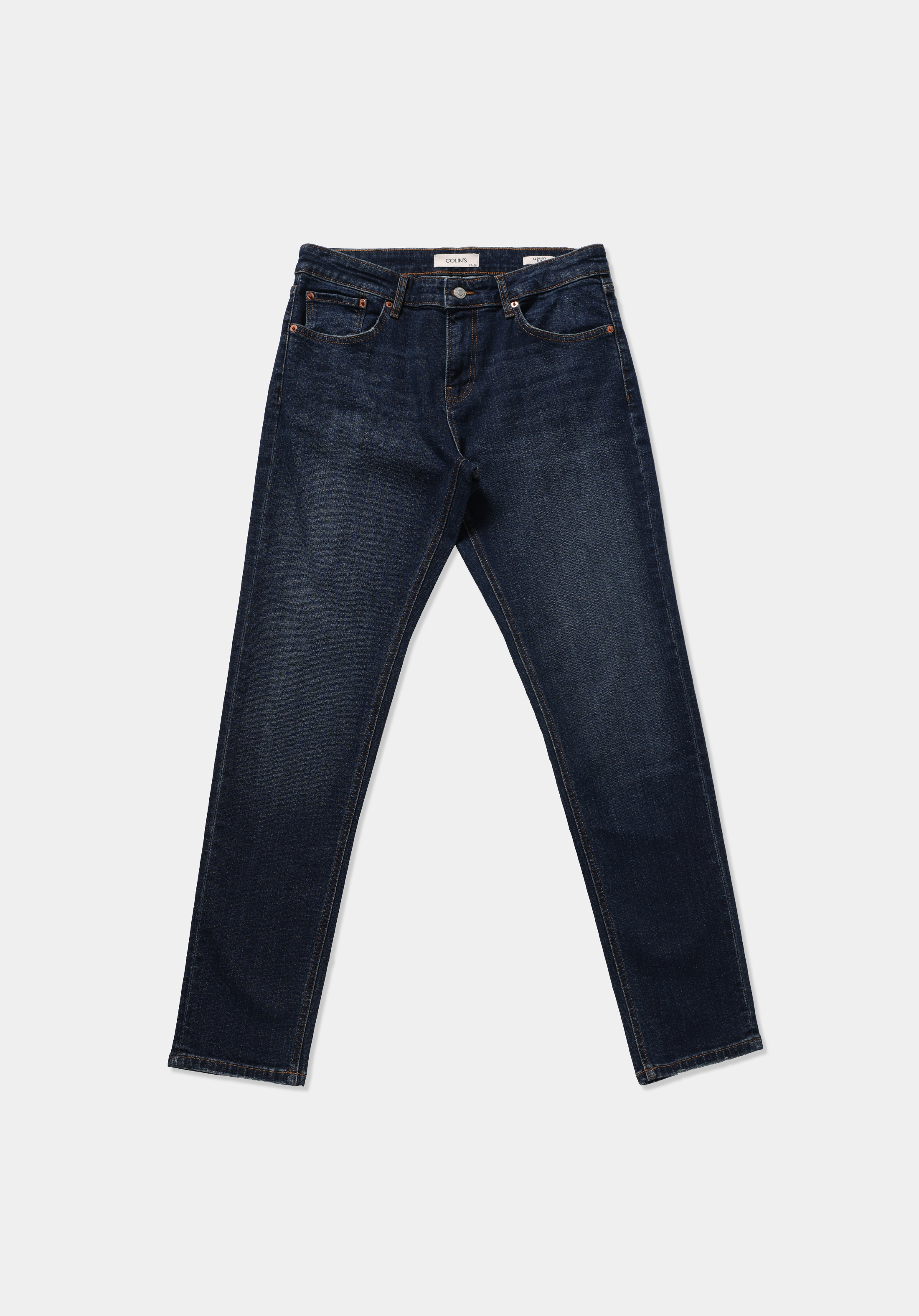 Slim Fit   Erkek Dark İndigo Denim Jean Pantolon
