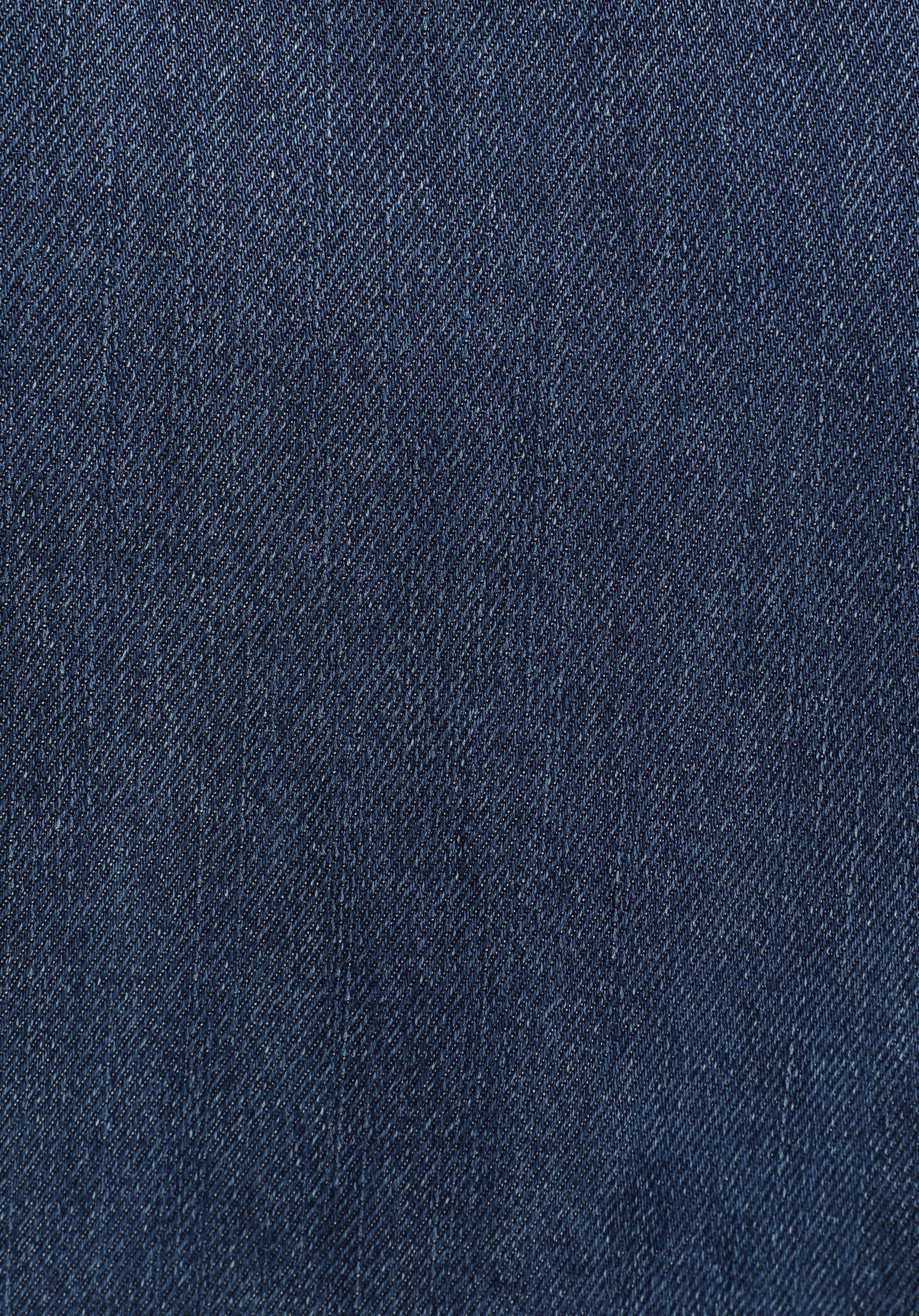 Regular Fit Düz Kadın Mid İndigo Denim Uzun Kol Elbise