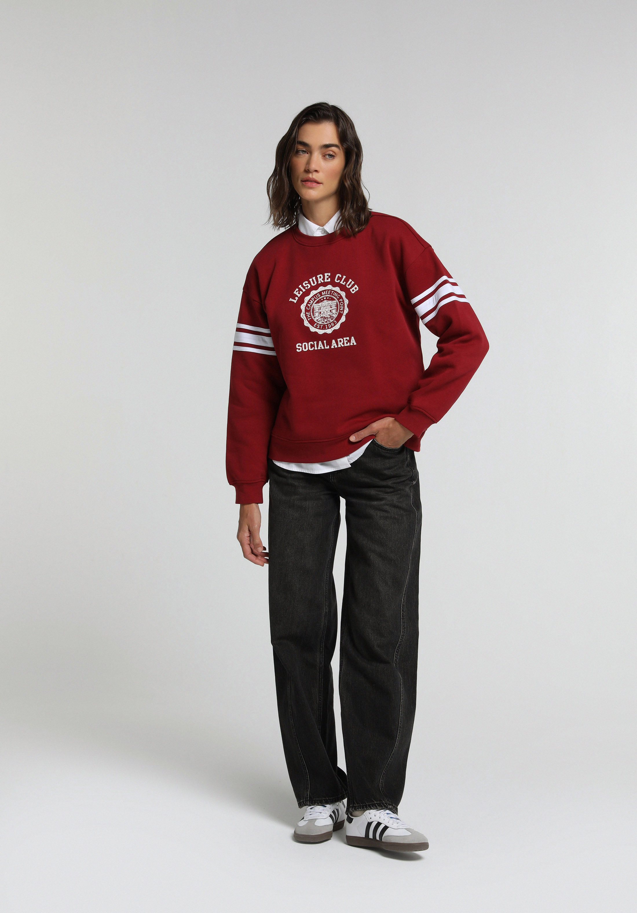 Baggy Fit   Kadın Over Dyed Denim Jean Pantolon