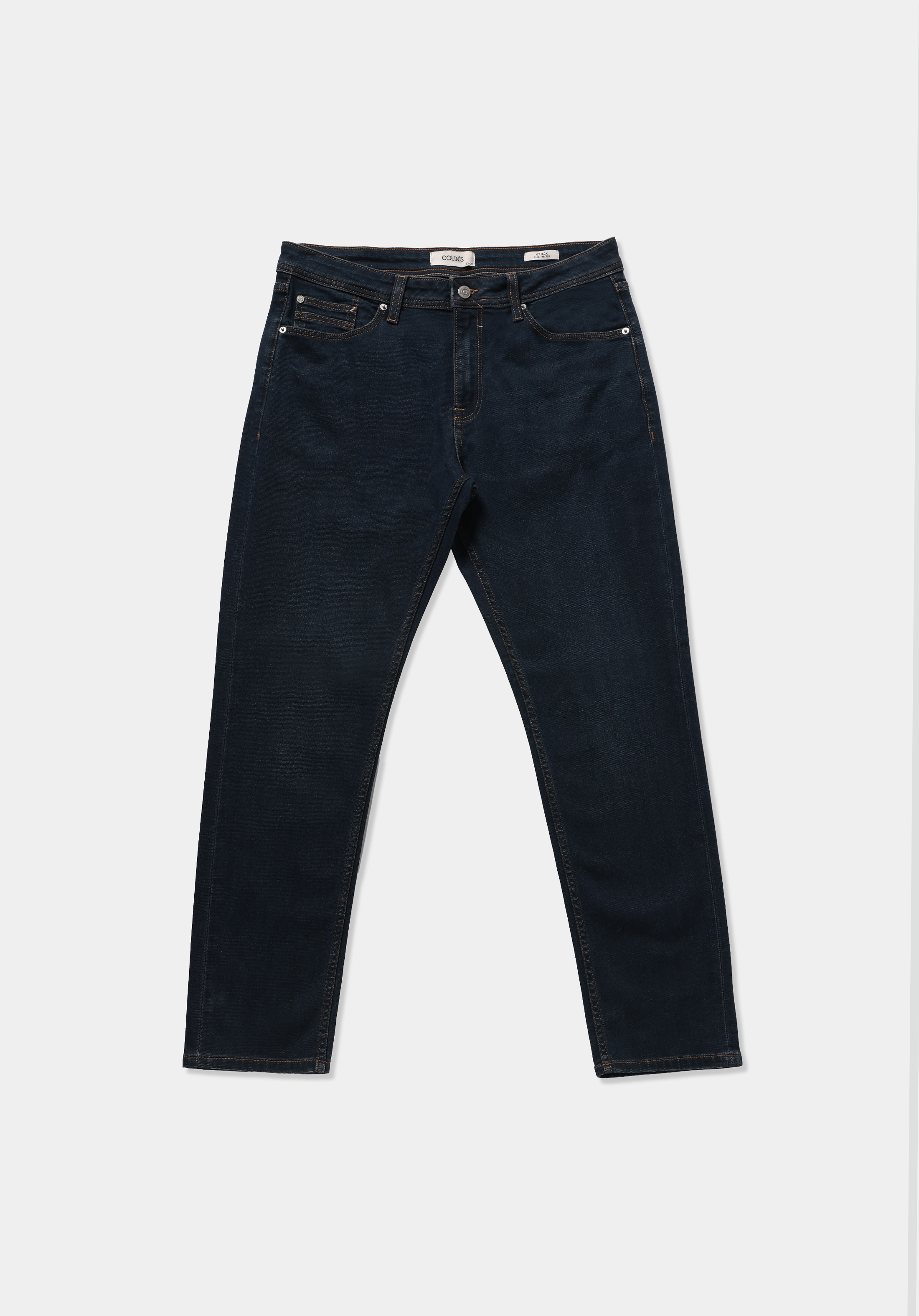 Slim Tapered Fit   Erkek Blue Black Denim Jean Pantolon