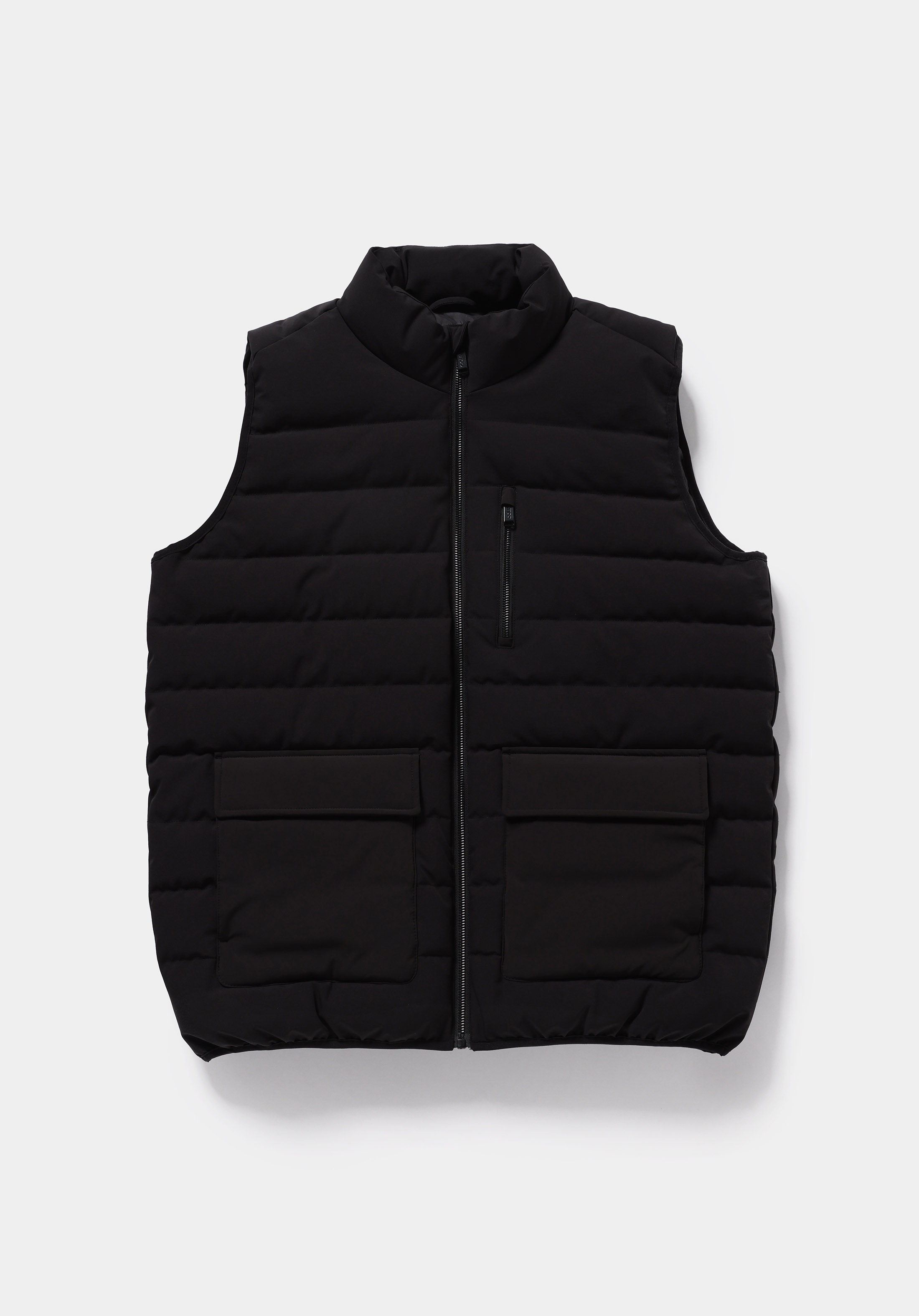 Regular Fit Dik Yaka Fermuarlı Astarlı  Erkek Siyah Yelek