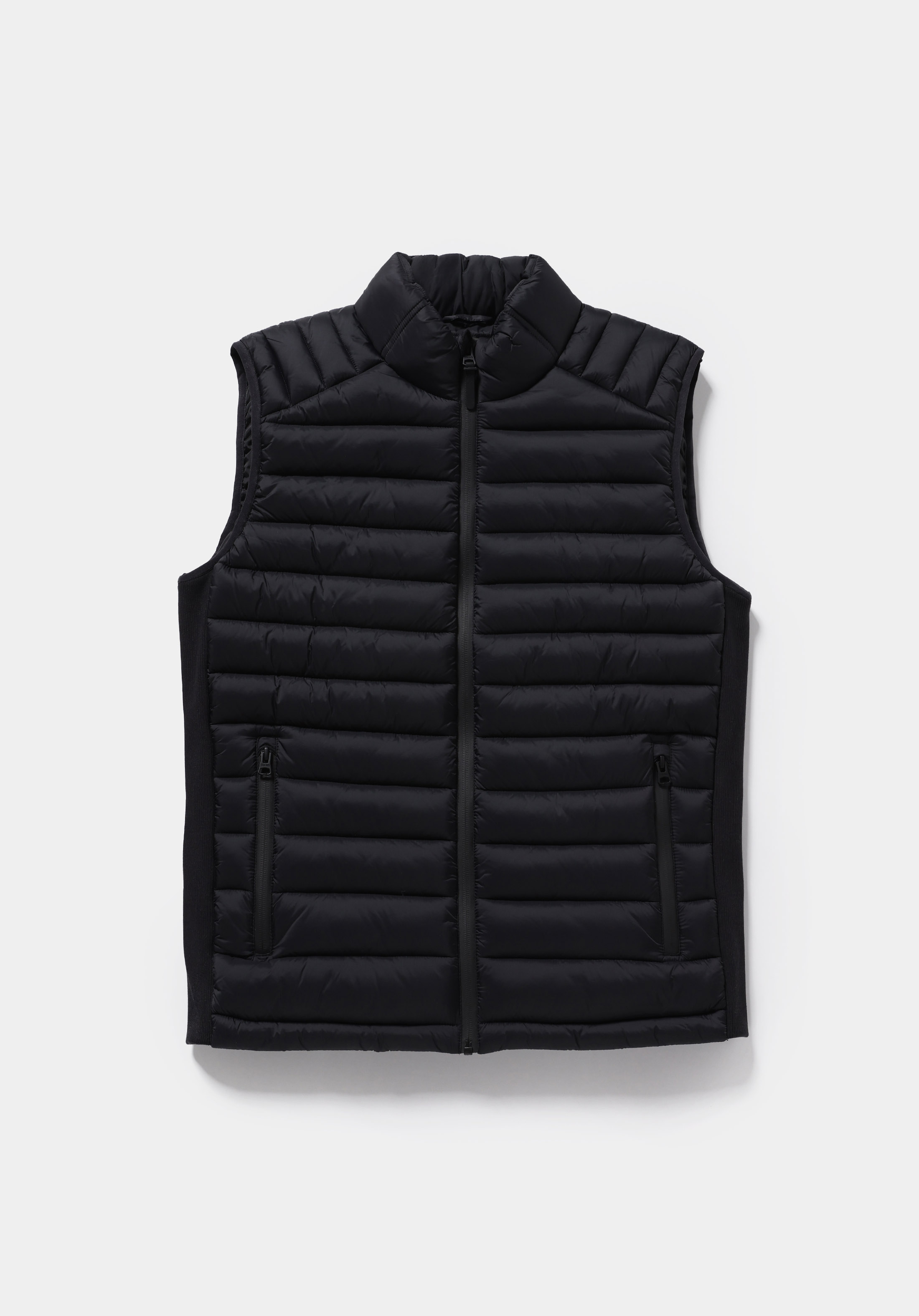 Slim Fit Dik Yaka Fermuarlı Astarlı  Erkek Siyah Yelek