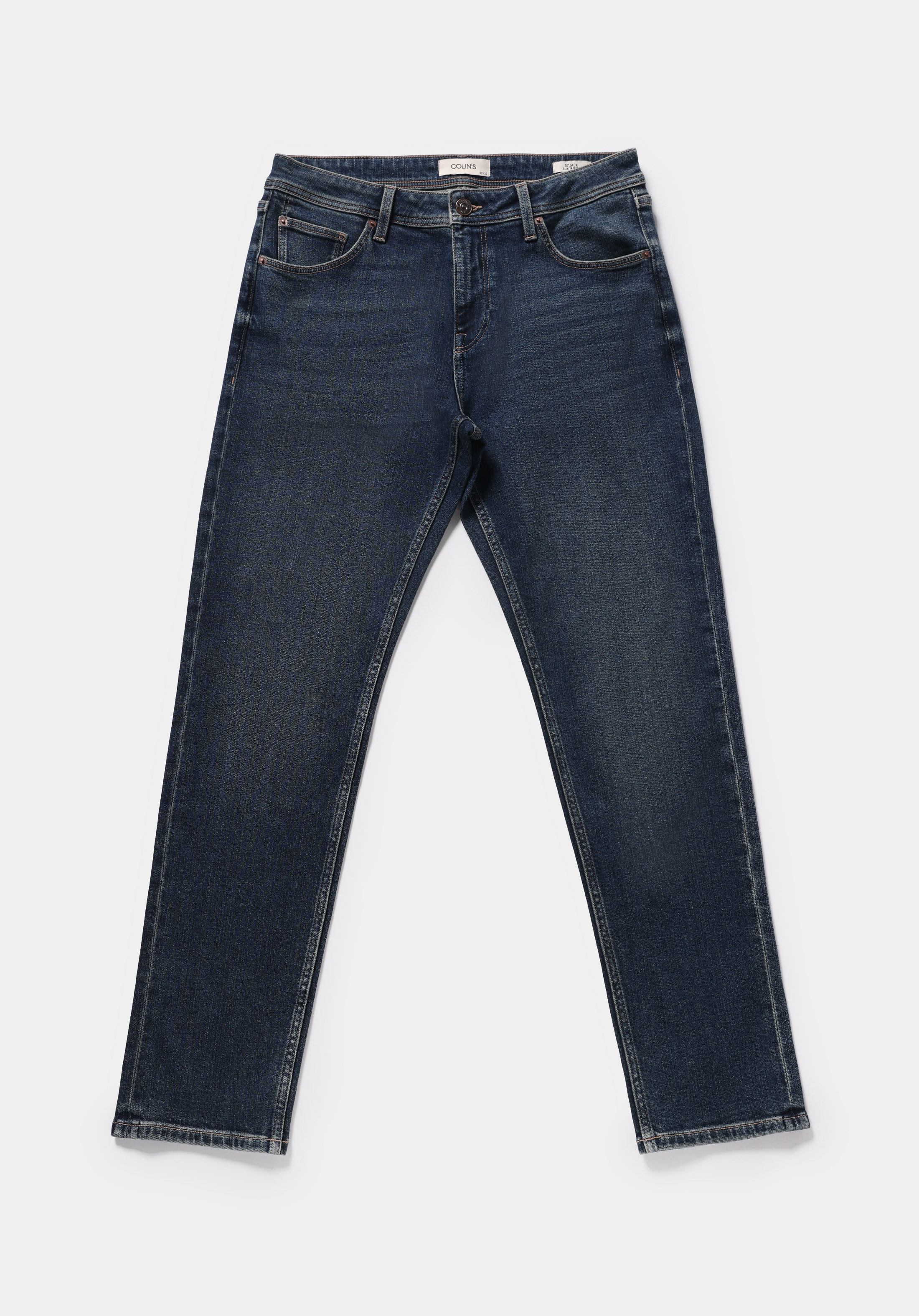 Slim Tapered Fit   Erkek Green Cast Denim Jean Pantolon