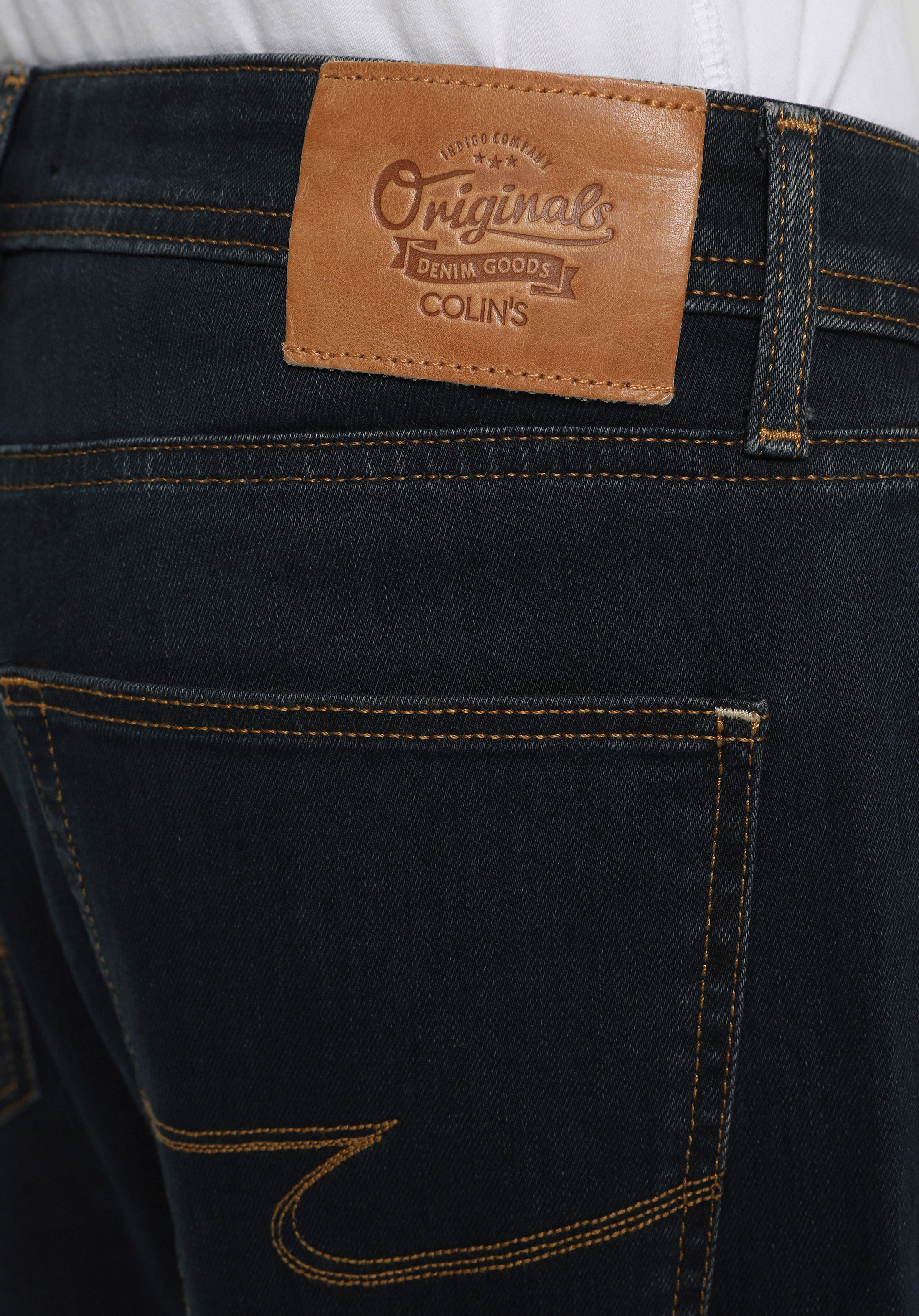 Relaxed Straight Fit   Erkek Blue Black Denim Jean Pantolon