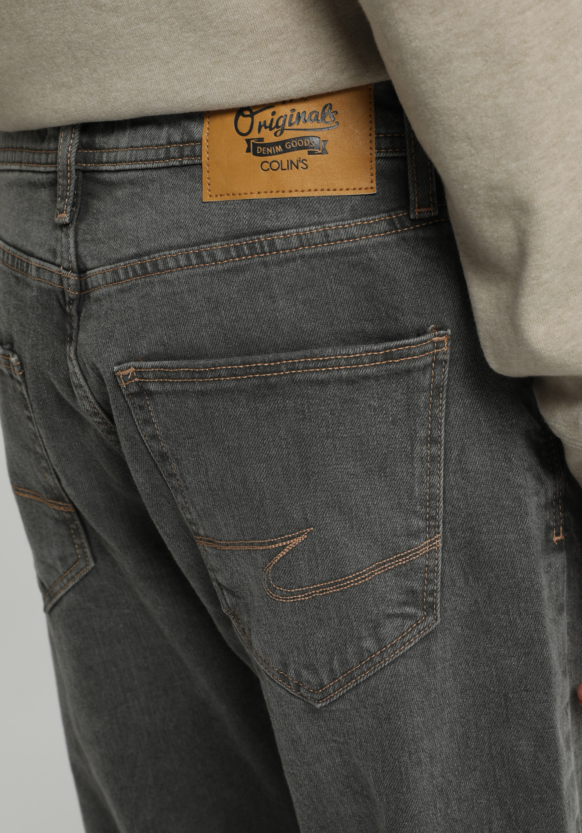 Relaxed Straight Fit   Erkek Over Dyed Denim Jean Pantolon