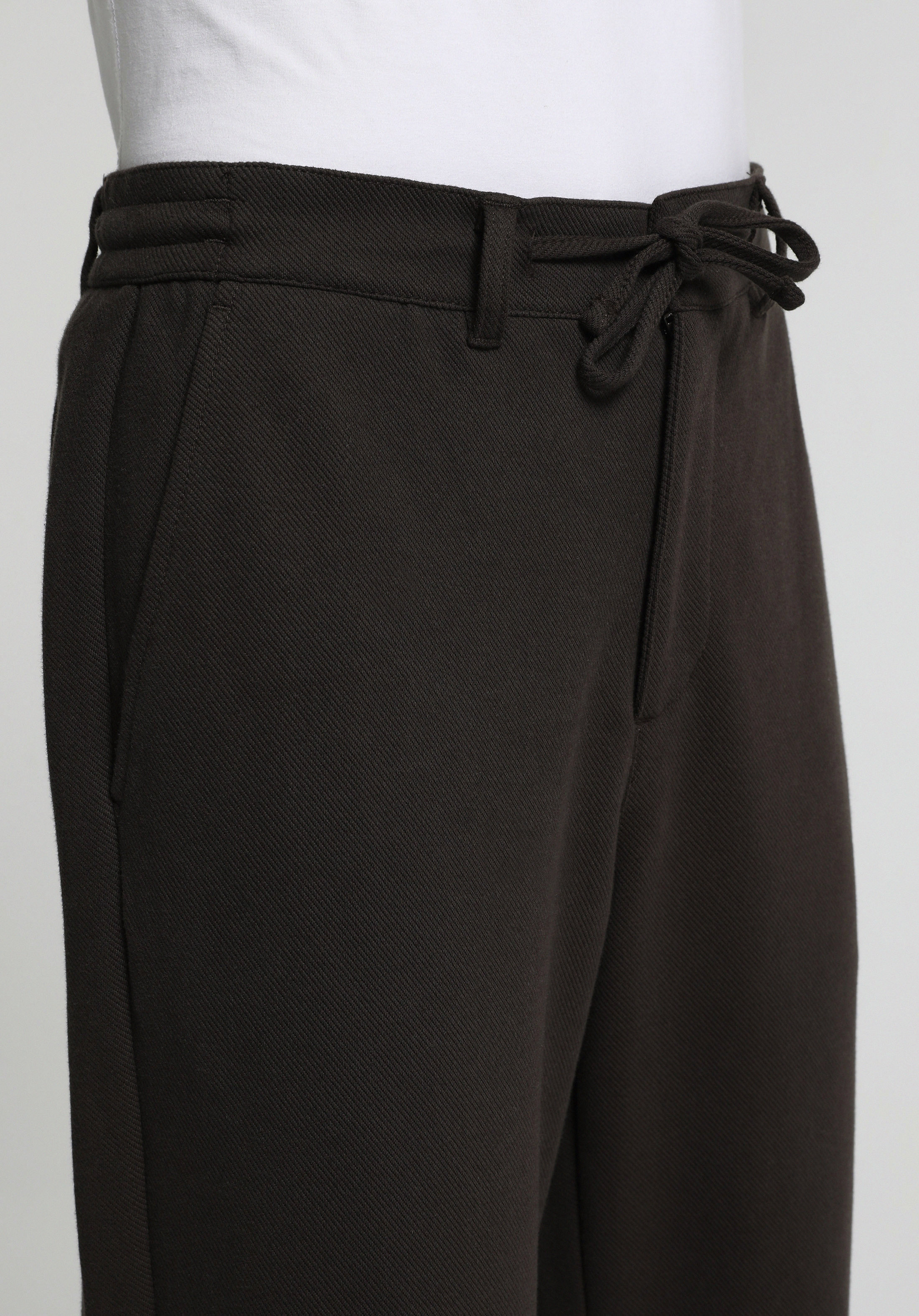 Regular Fit Orta Bel Düz Paça Erkek Kahverengi  Pantolon