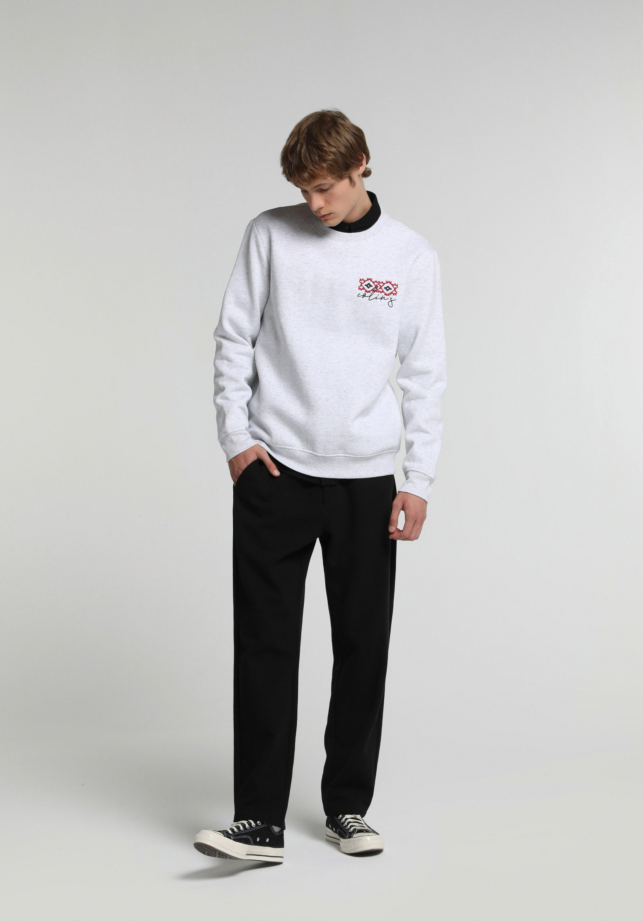 Regular Fit Orta Bel Düz Paça Erkek Siyah  Pantolon