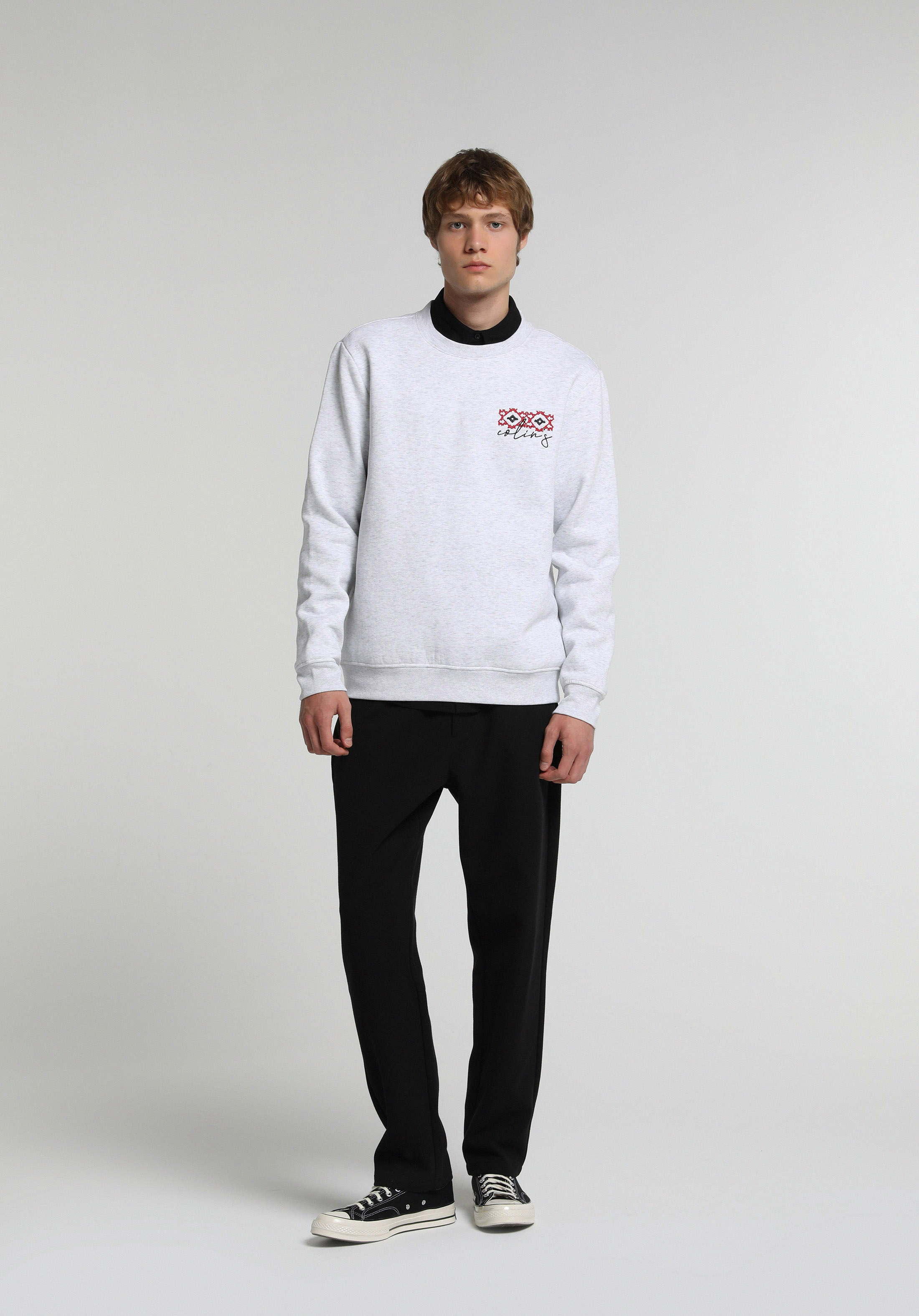 Regular Fit Orta Bel Düz Paça Erkek Siyah  Pantolon