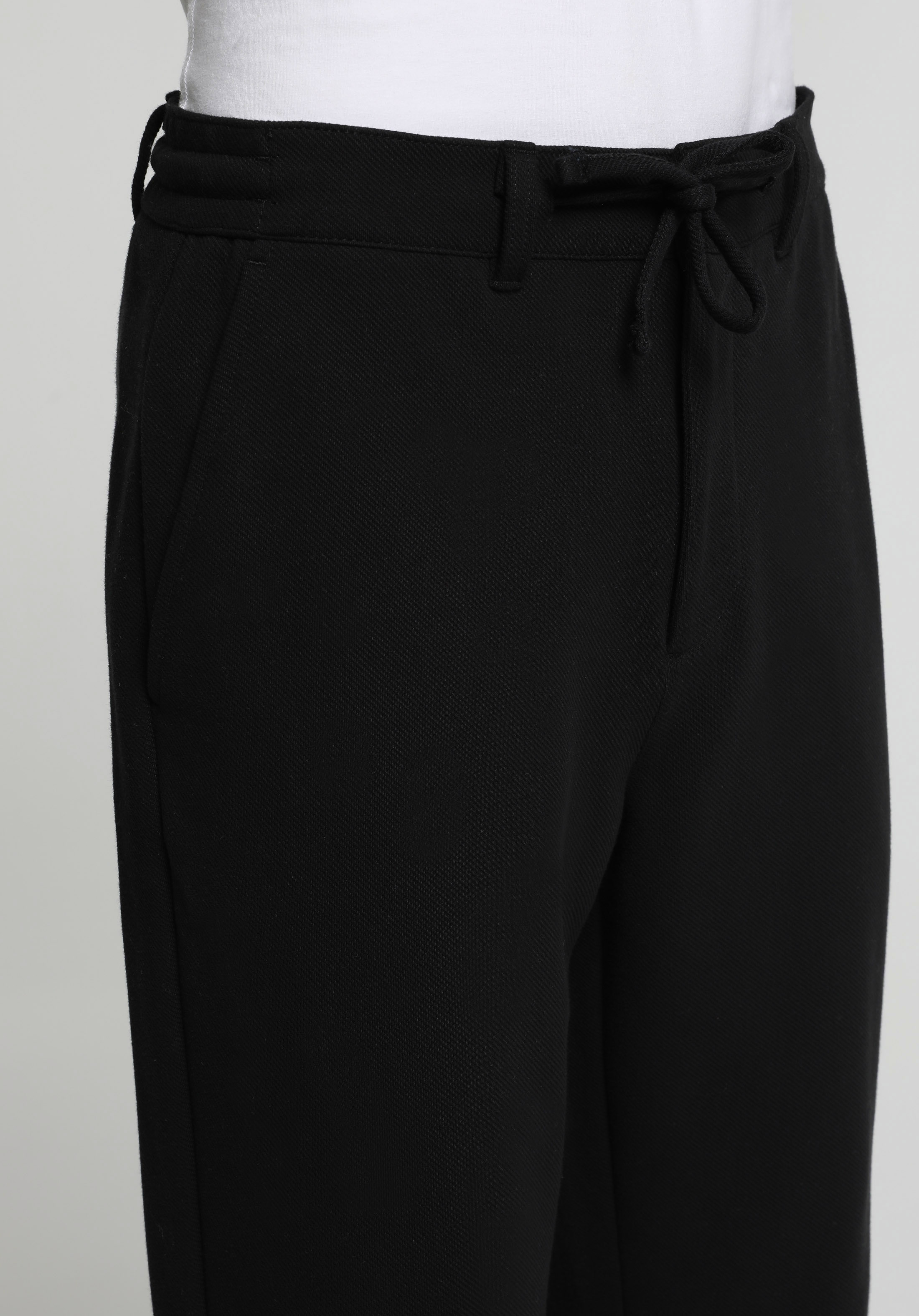 Regular Fit Orta Bel Düz Paça Erkek Siyah  Pantolon