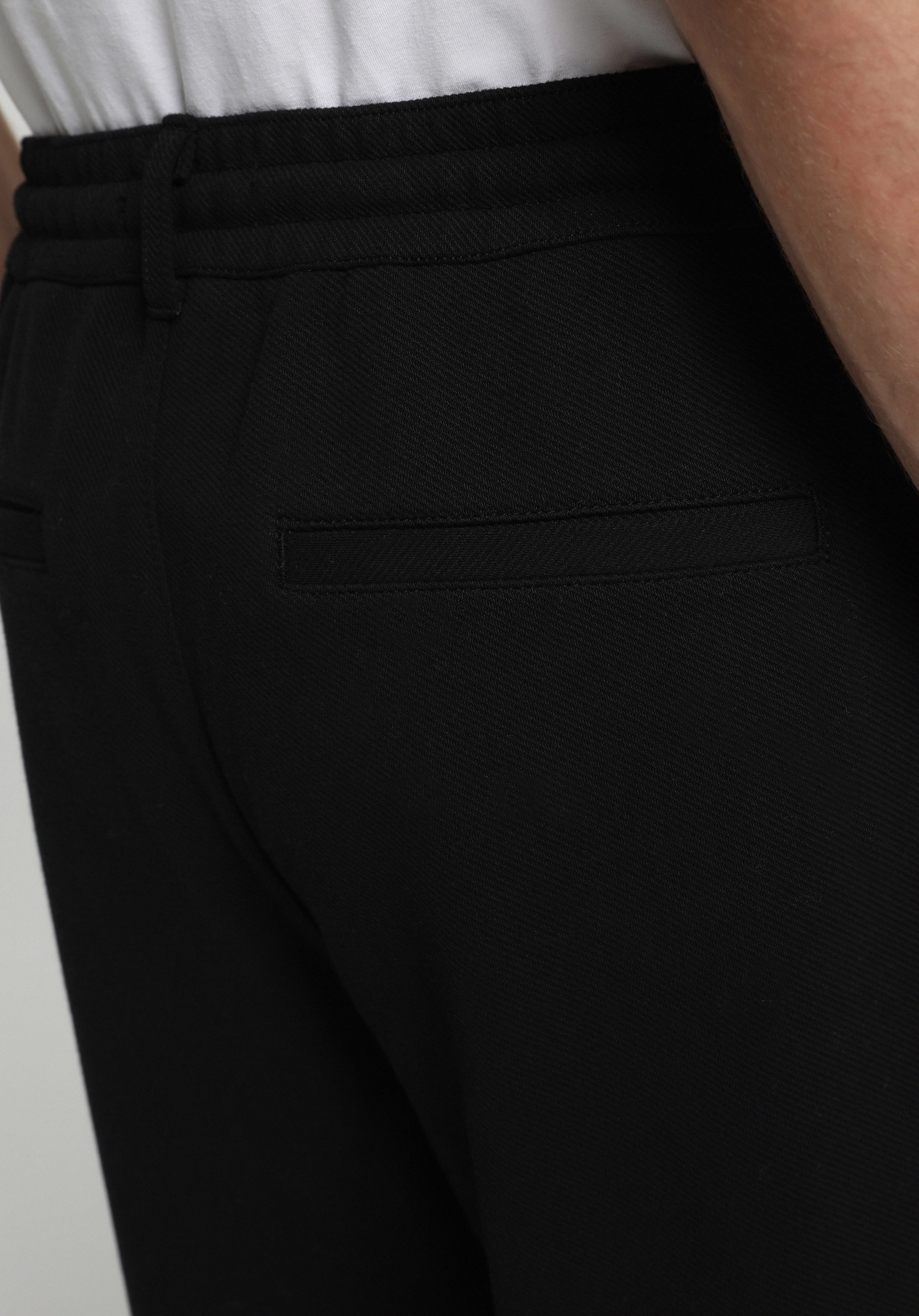 Regular Fit Orta Bel Düz Paça Erkek Siyah  Pantolon