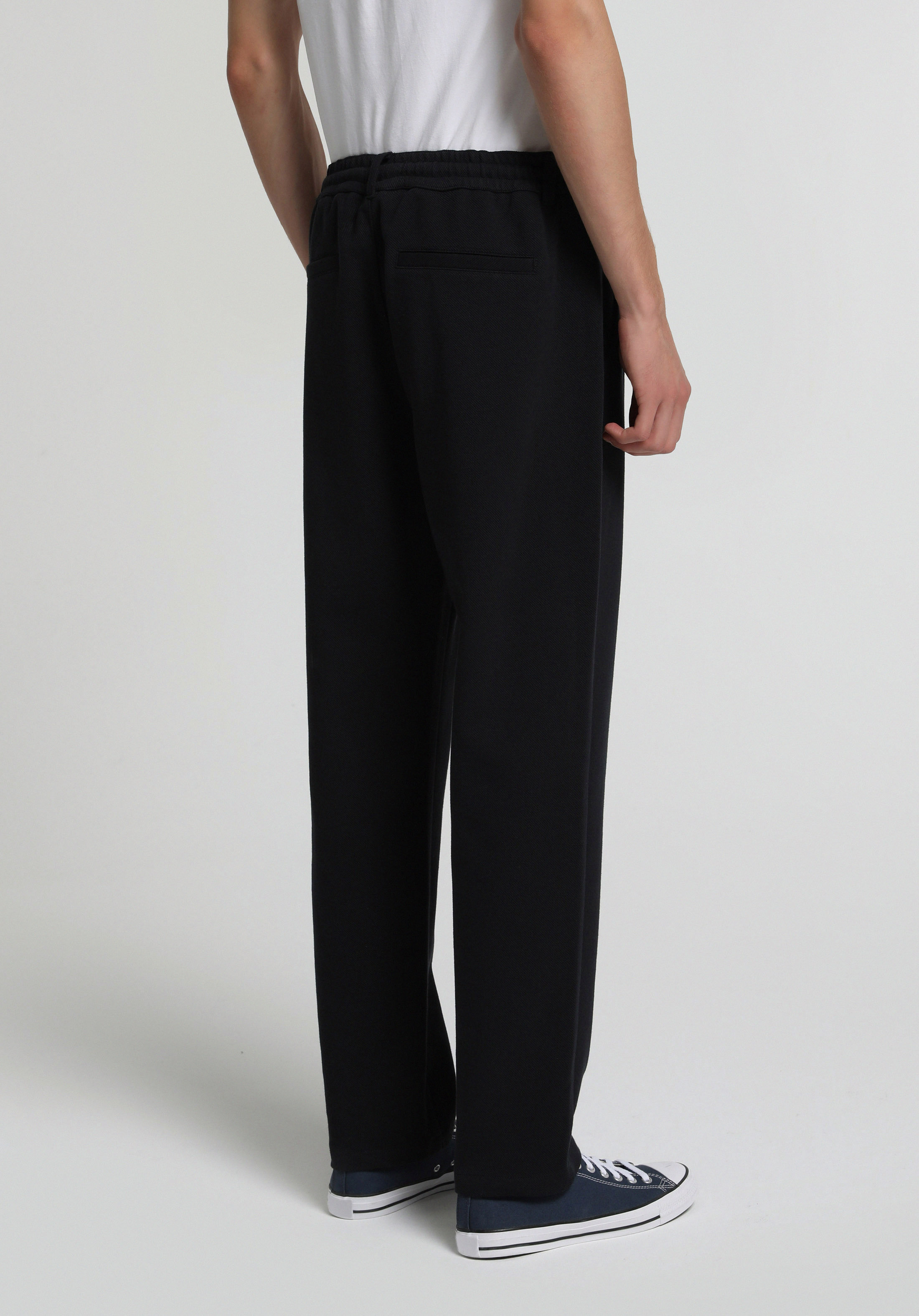 Regular Fit Orta Bel Düz Paça Erkek Lacivert  Pantolon