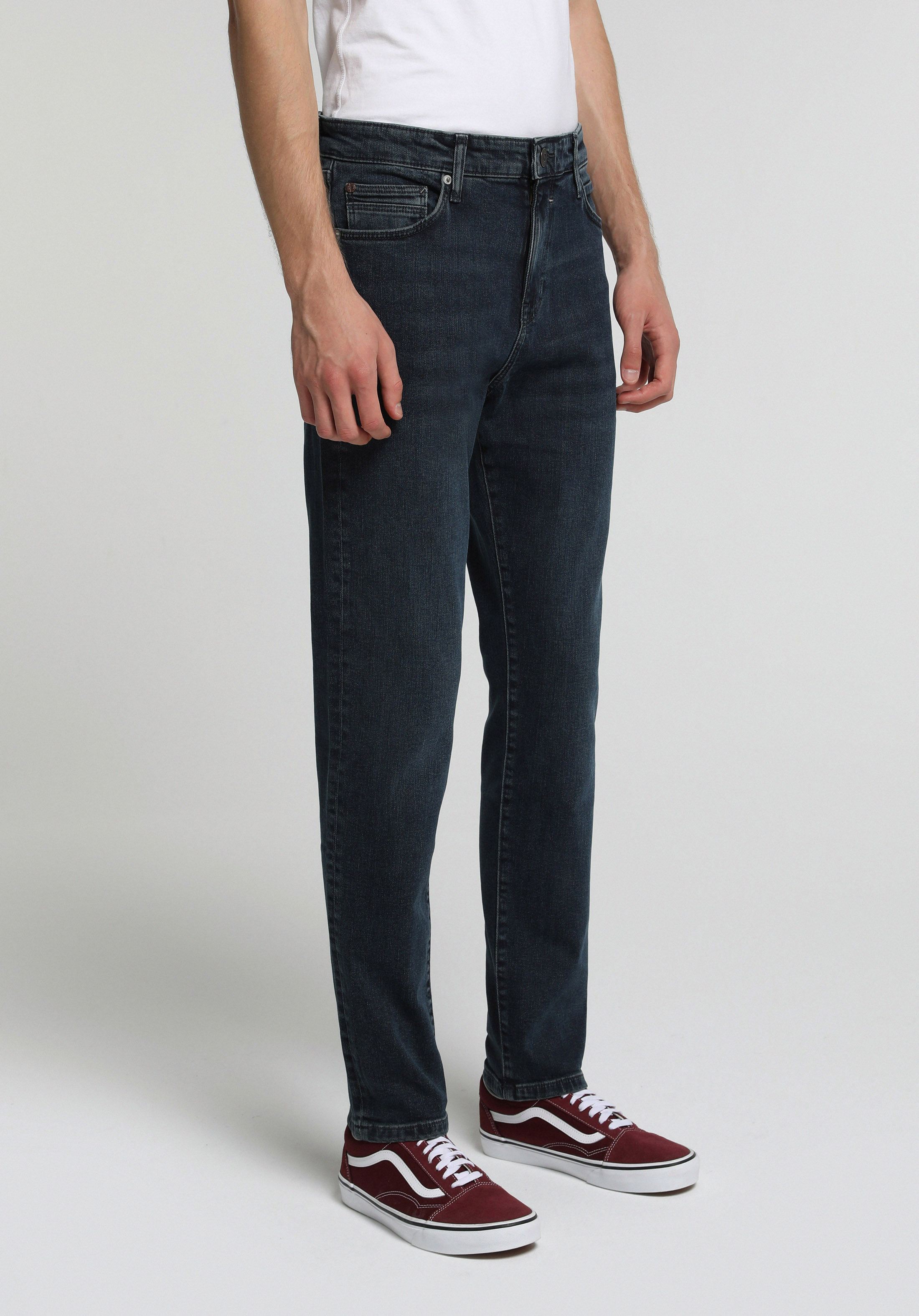 Skinny Fit   Erkek Over Dyed Denim Jean Pantolon