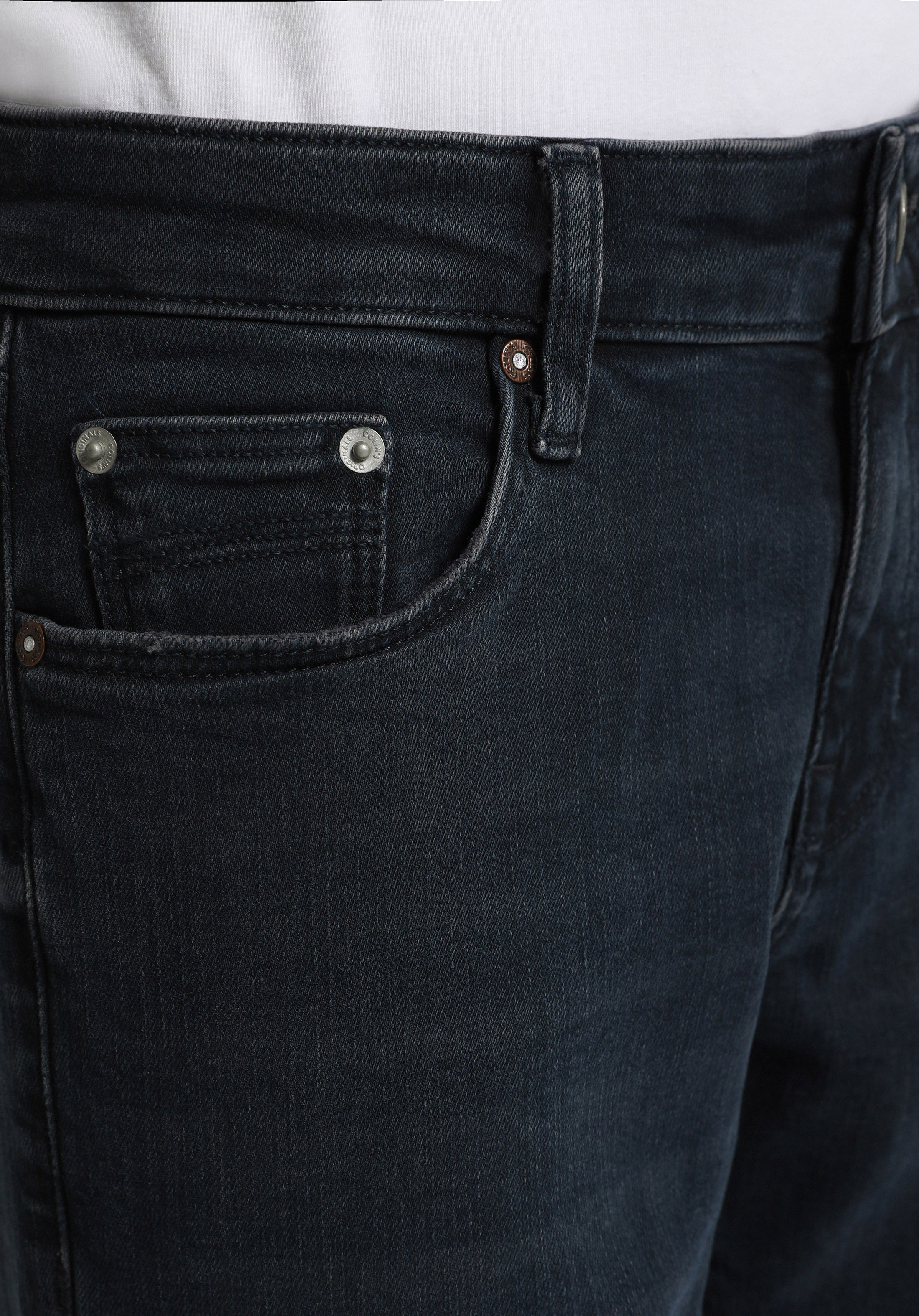 Slim Fit   Erkek Blue Black Denim Jean Pantolon