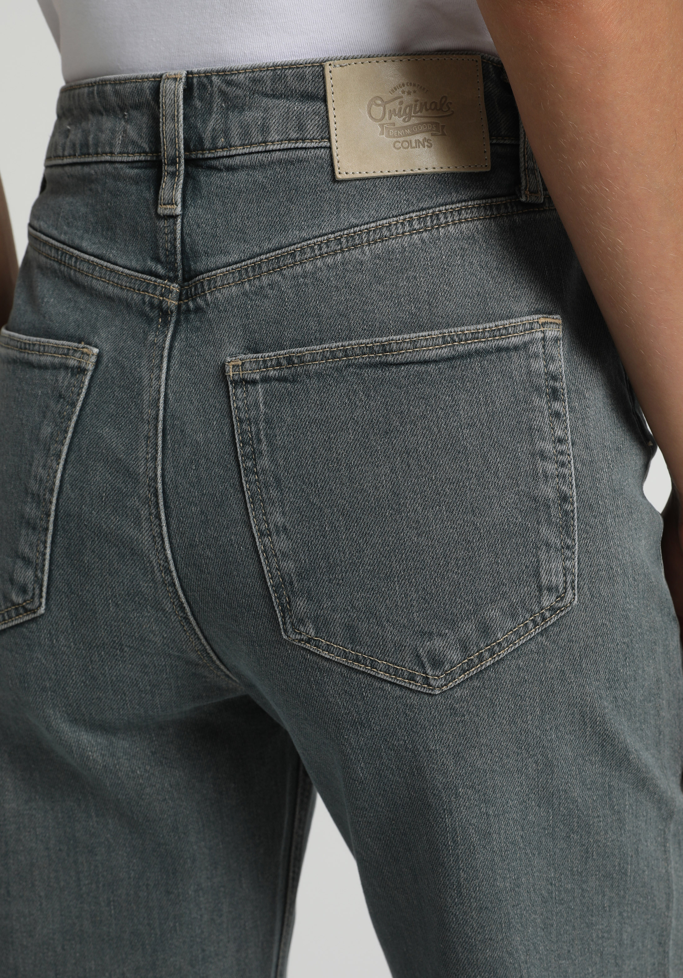 Loose Bootcut Fit   Kadın Over Dyed Denim Jean Pantolon