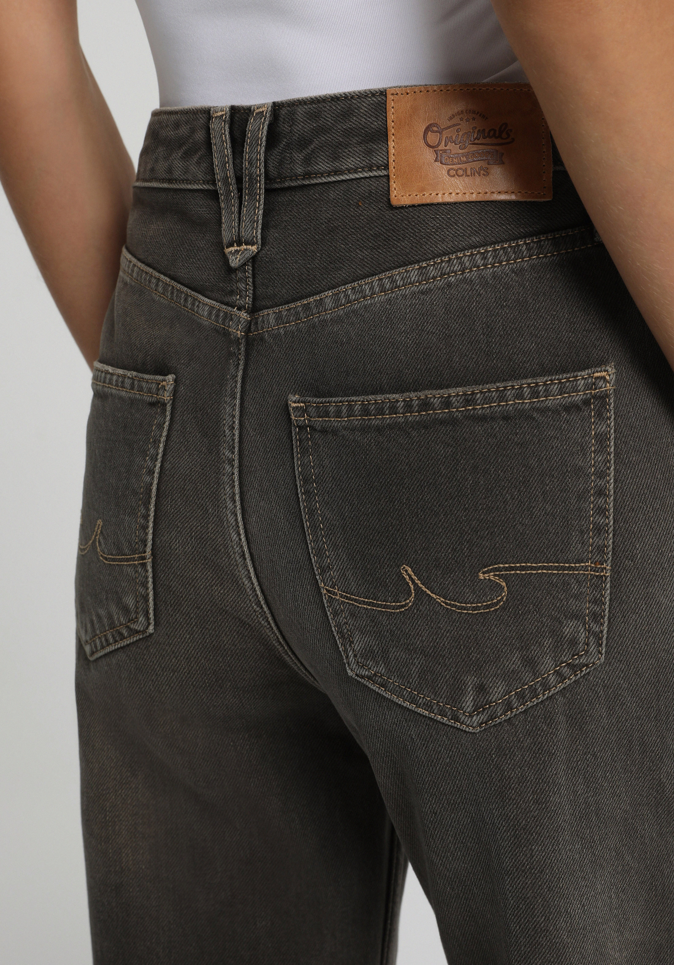 Loose Bootcut Fit   Kadın Over Dyed Denim Jean Pantolon