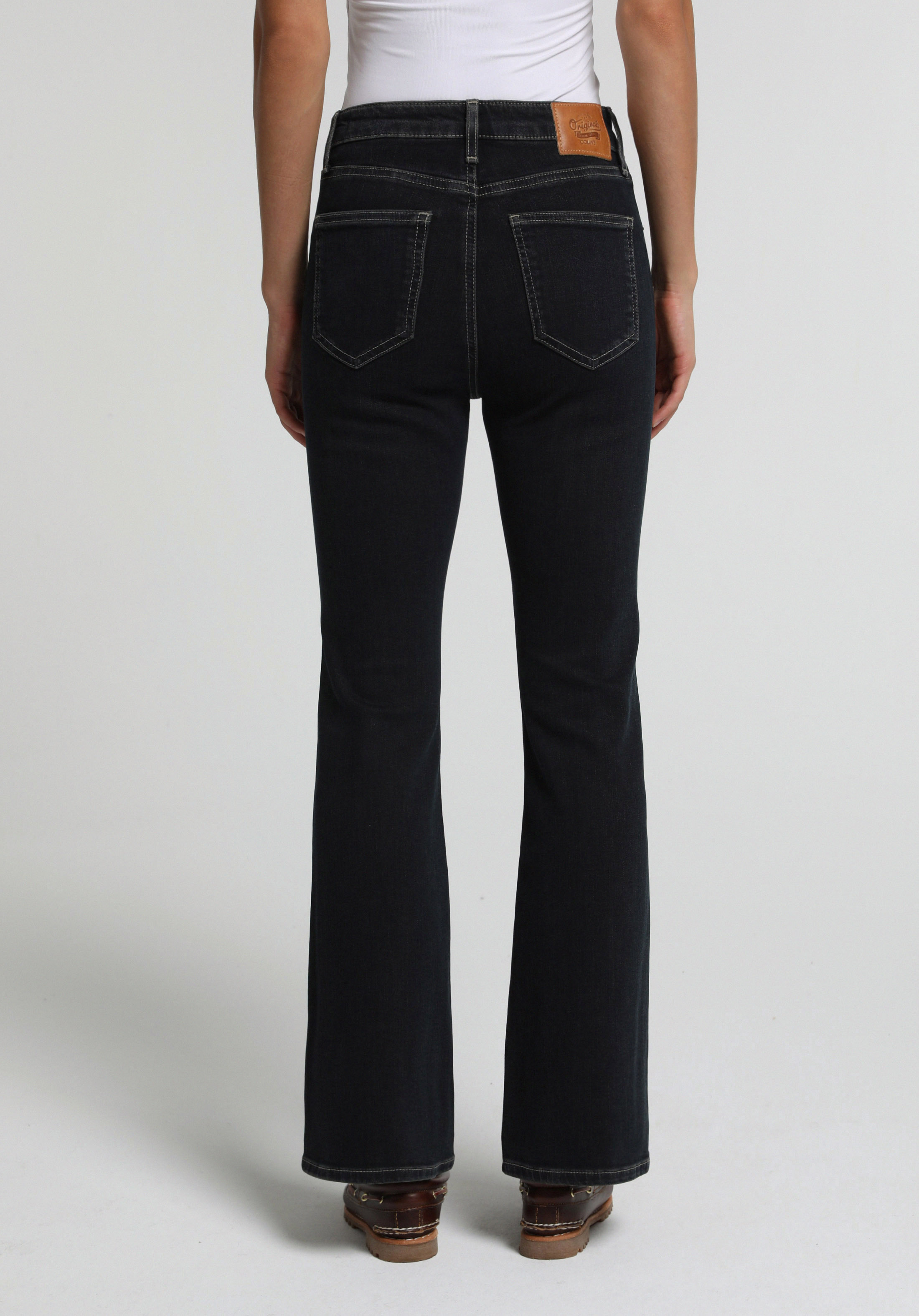 Flare Fit   Kadın Over Dyed Denim Jean Pantolon