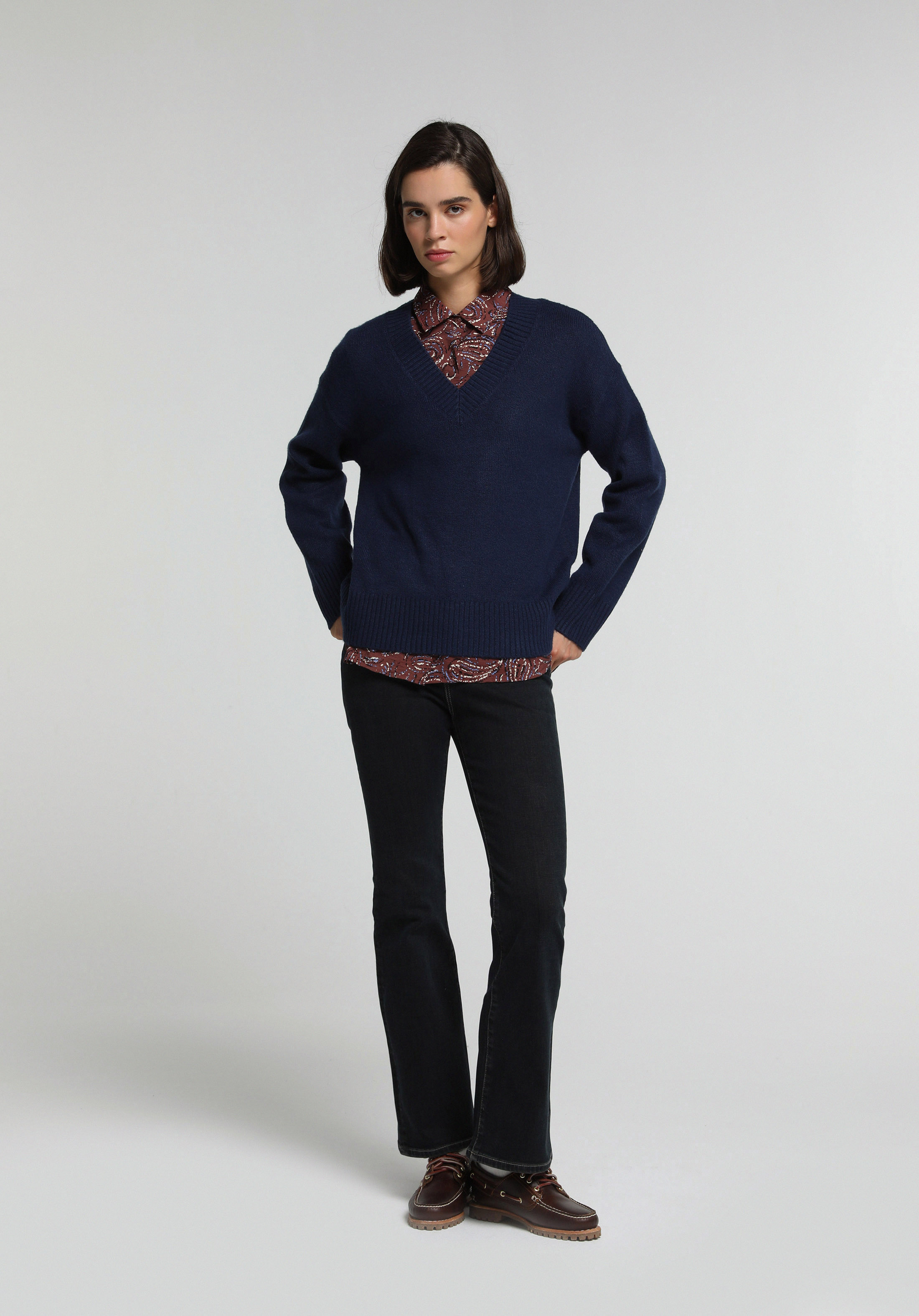 Flare Fit   Kadın Over Dyed Denim Jean Pantolon