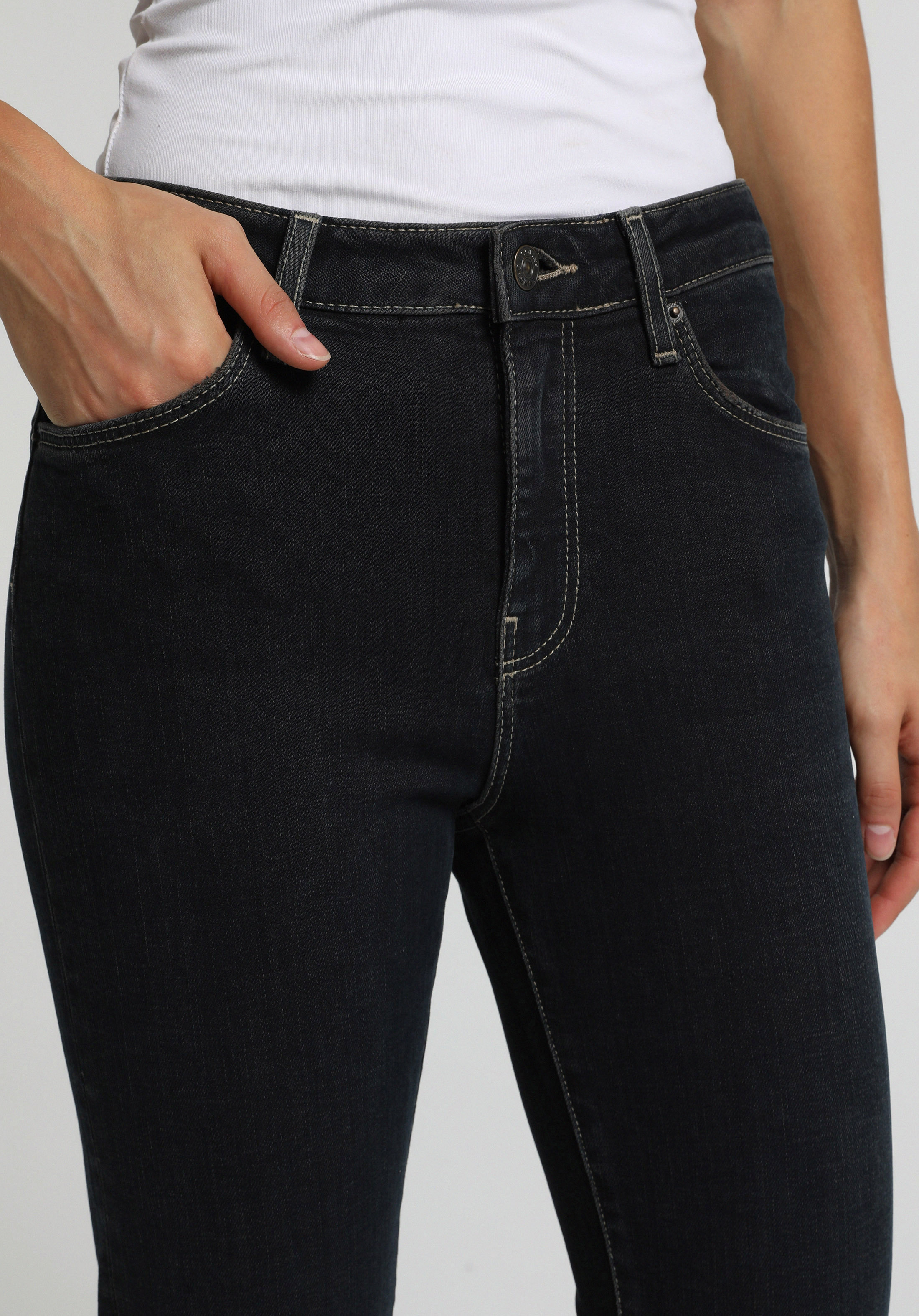 Flare Fit   Kadın Over Dyed Denim Jean Pantolon