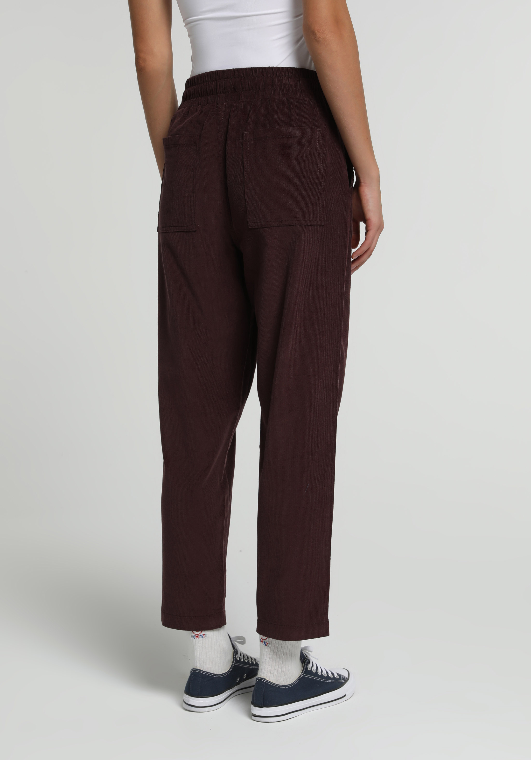 Regular Fit Yüksel Bel Düz Paça Kadın Mor  Pantolon