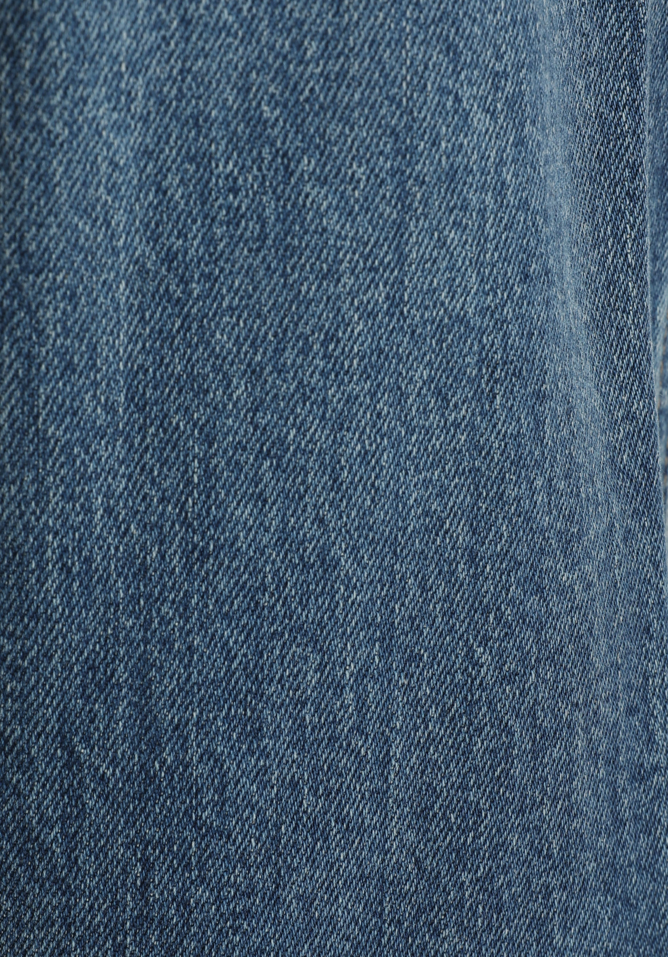 Baggy Fit   Kadın Mid İndigo Denim Jean Pantolon