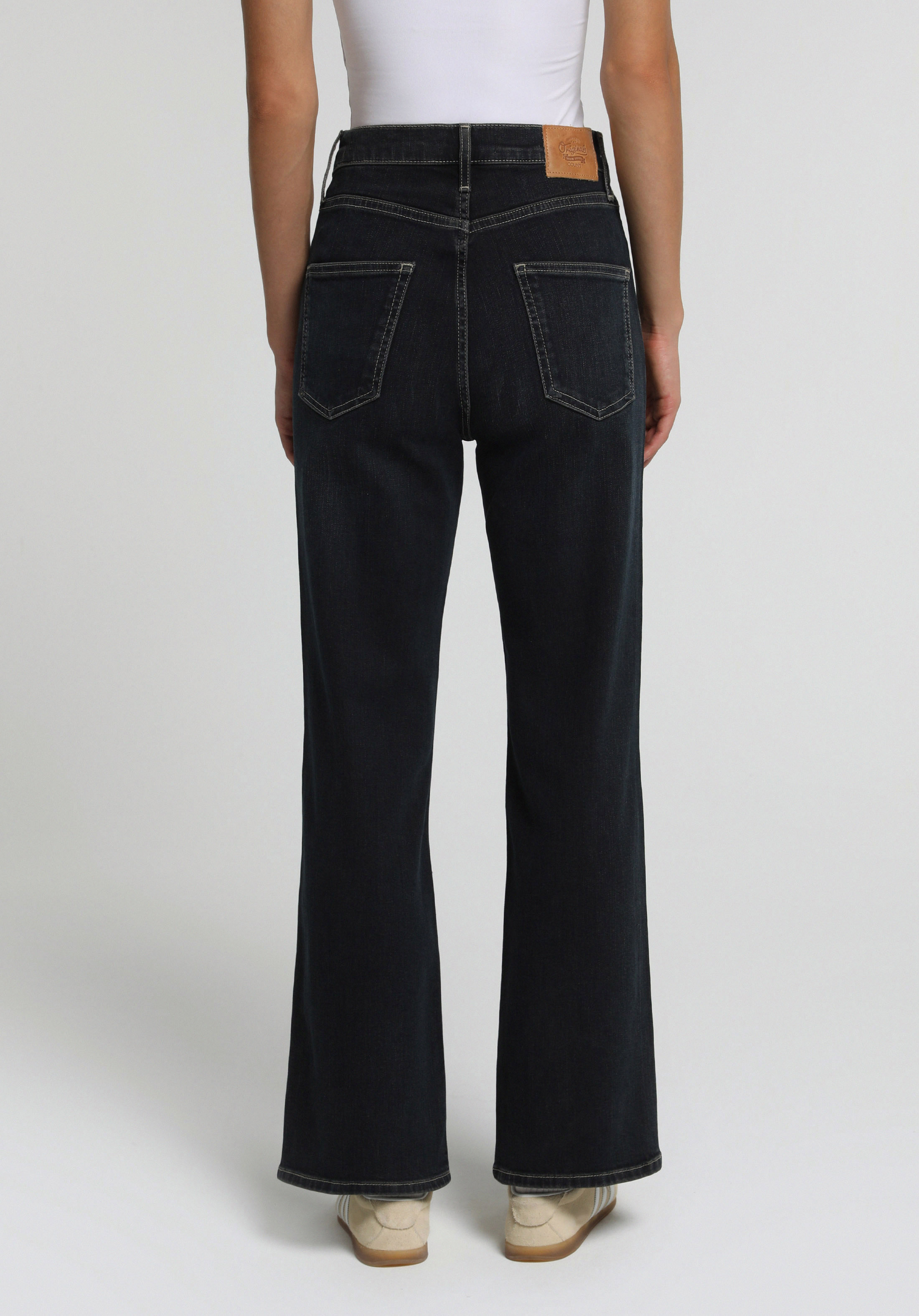 Loose Straight Fit   Kadın Over Dyed Denim Jean Pantolon