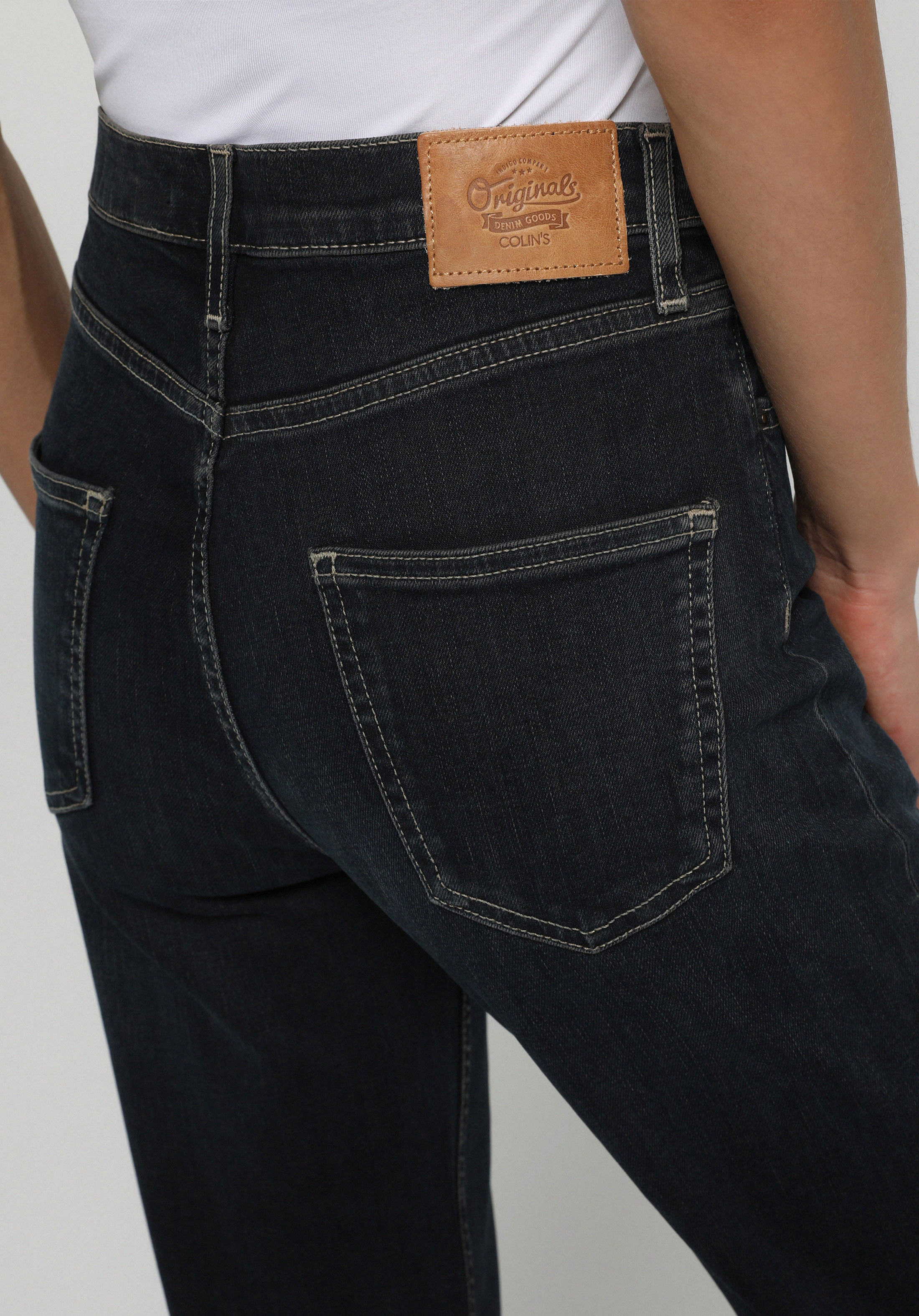Loose Straight Fit   Kadın Over Dyed Denim Jean Pantolon