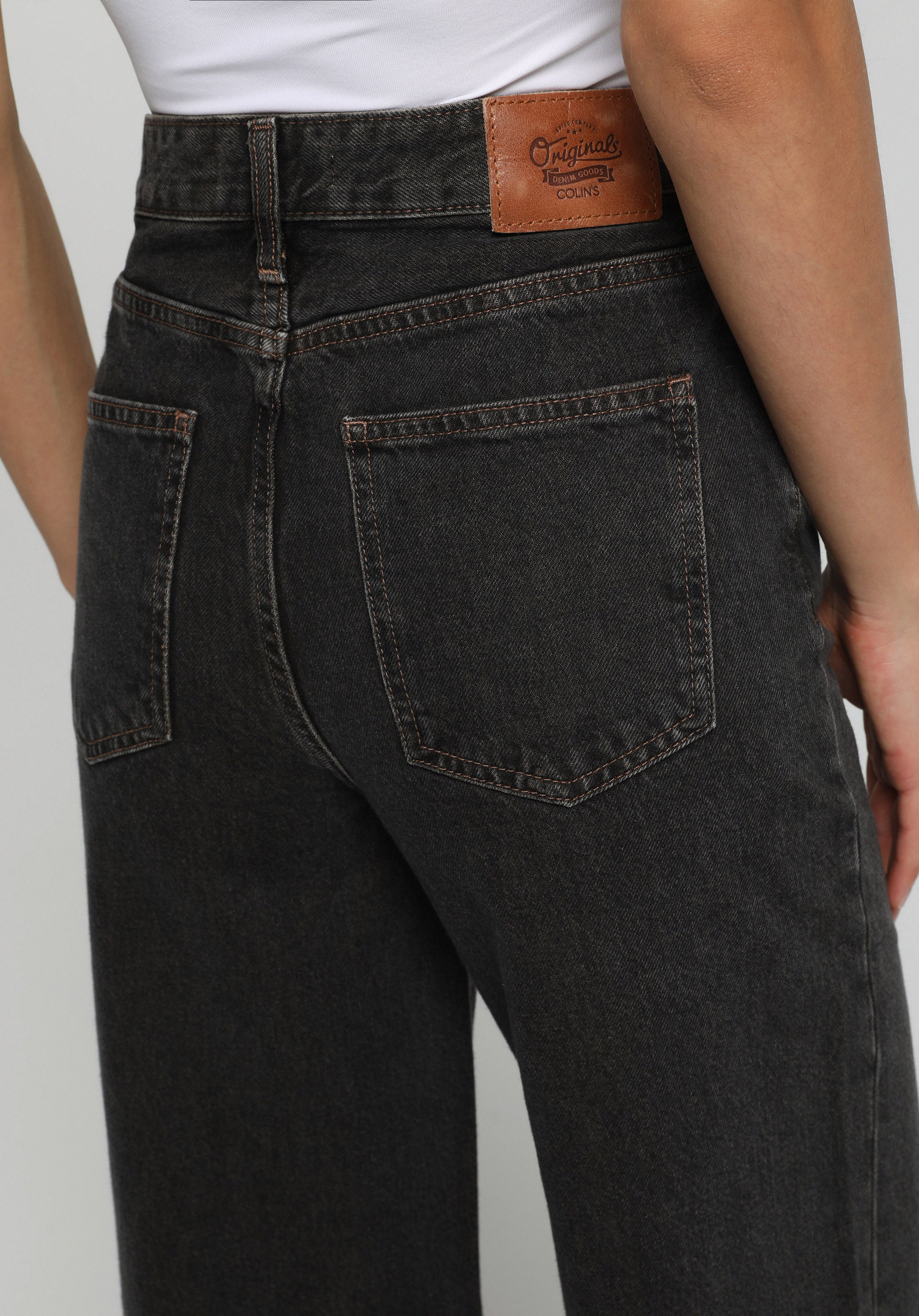 Super Wide Leg Fit   Kadın Over Dyed Denim Jean Pantolon