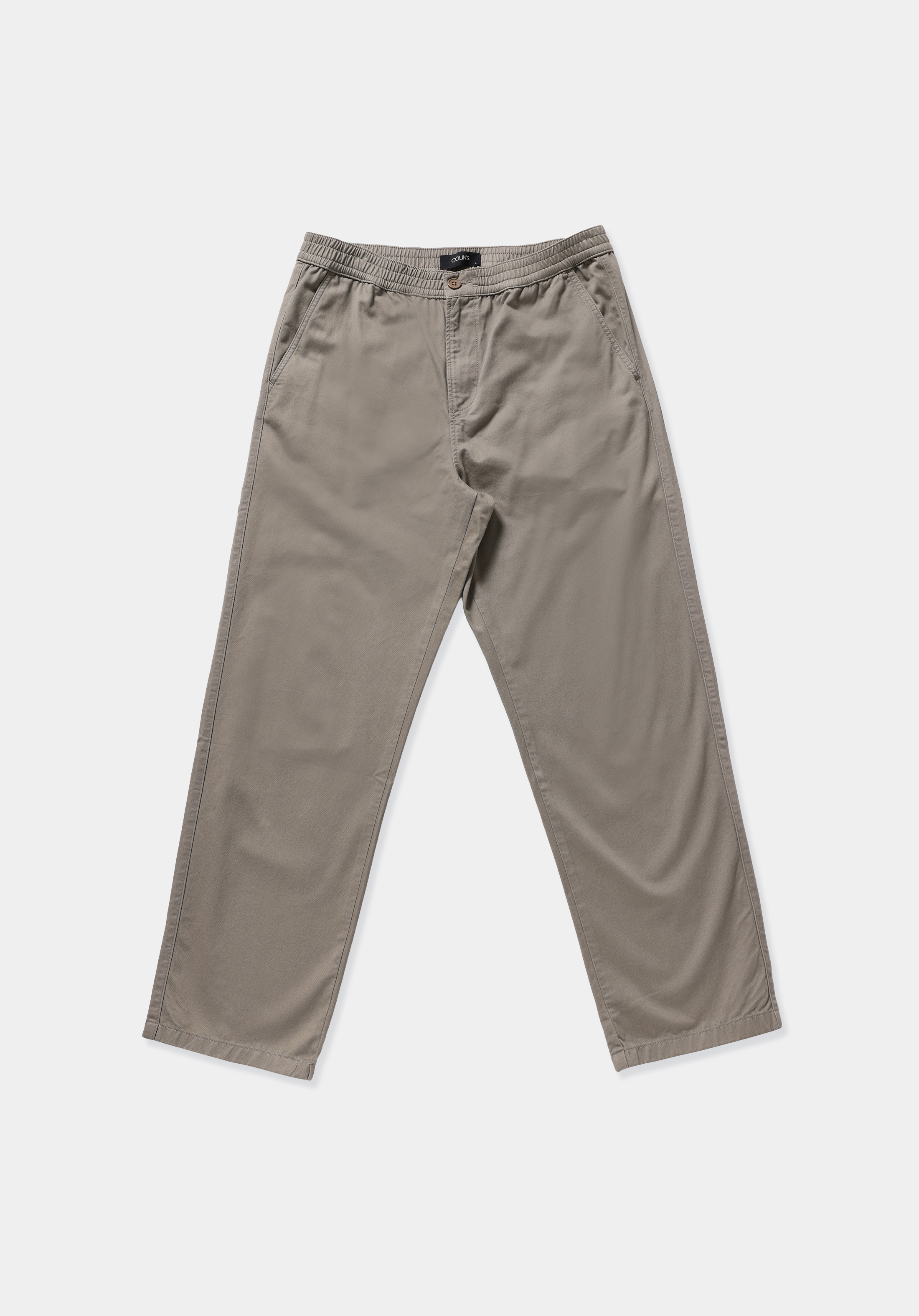 Relaxed Fit Orta Bel Düz Paça Erkek Bej  Pantolon