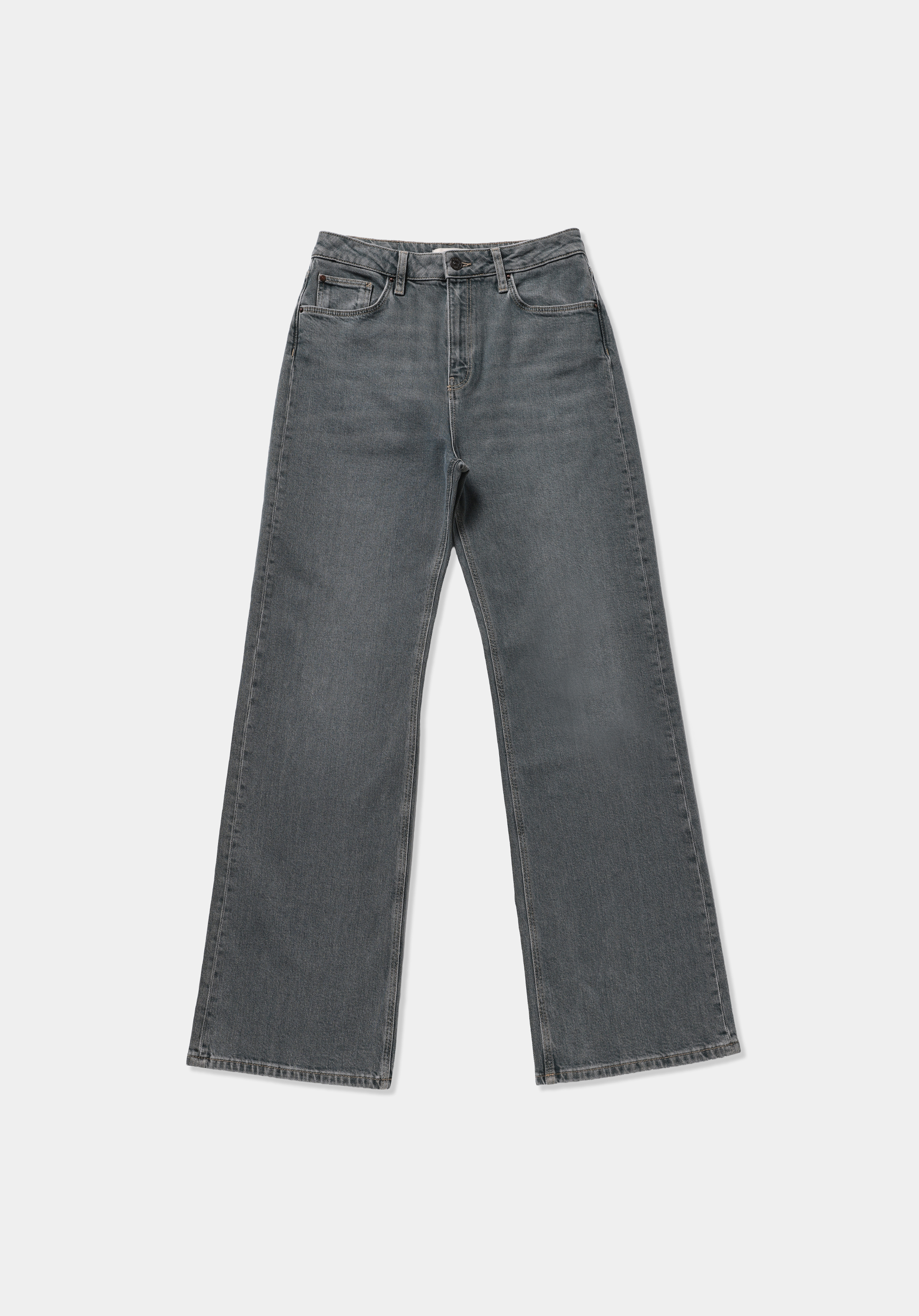 Loose Bootcut Fit   Kadın Over Dyed Denim Jean Pantolon