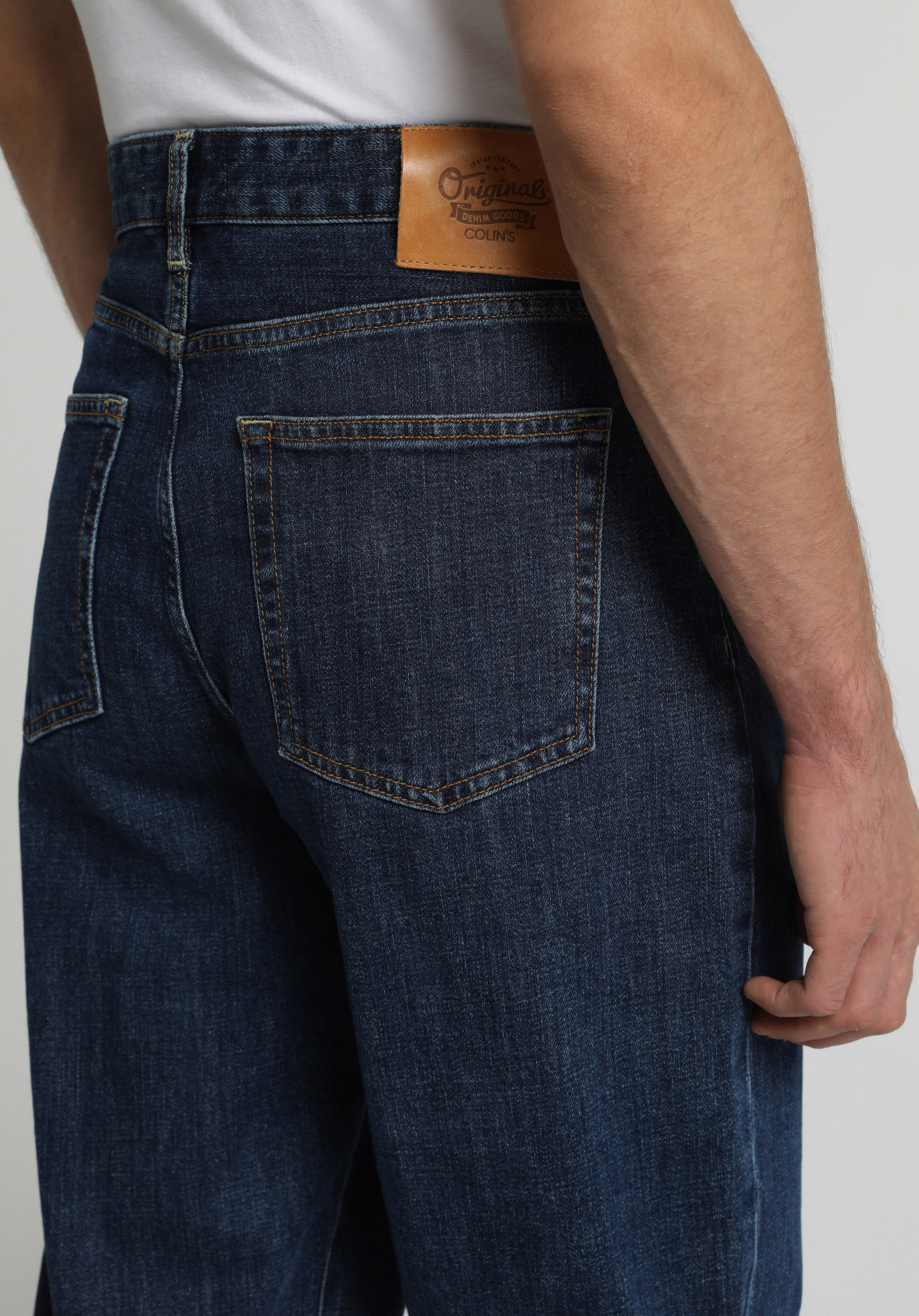 Barrel Fit Orta Bel Bol Paça Erkek Mid İndigo Denim Jean Pantolon