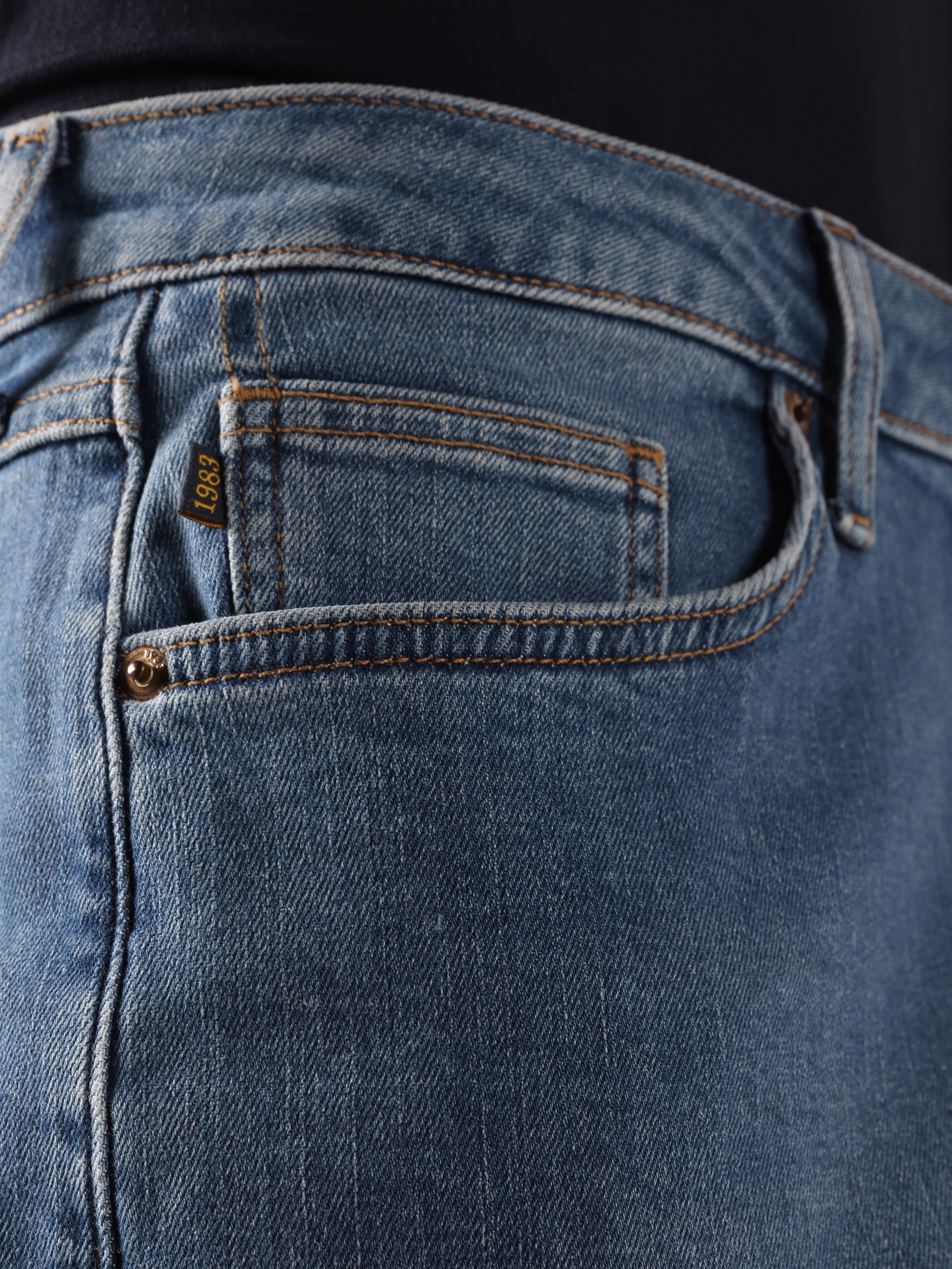 Colins 067 Jack Orta Bel Normal Kesim Düz Paça Mavi Erkek Jean Pantolon. 6
