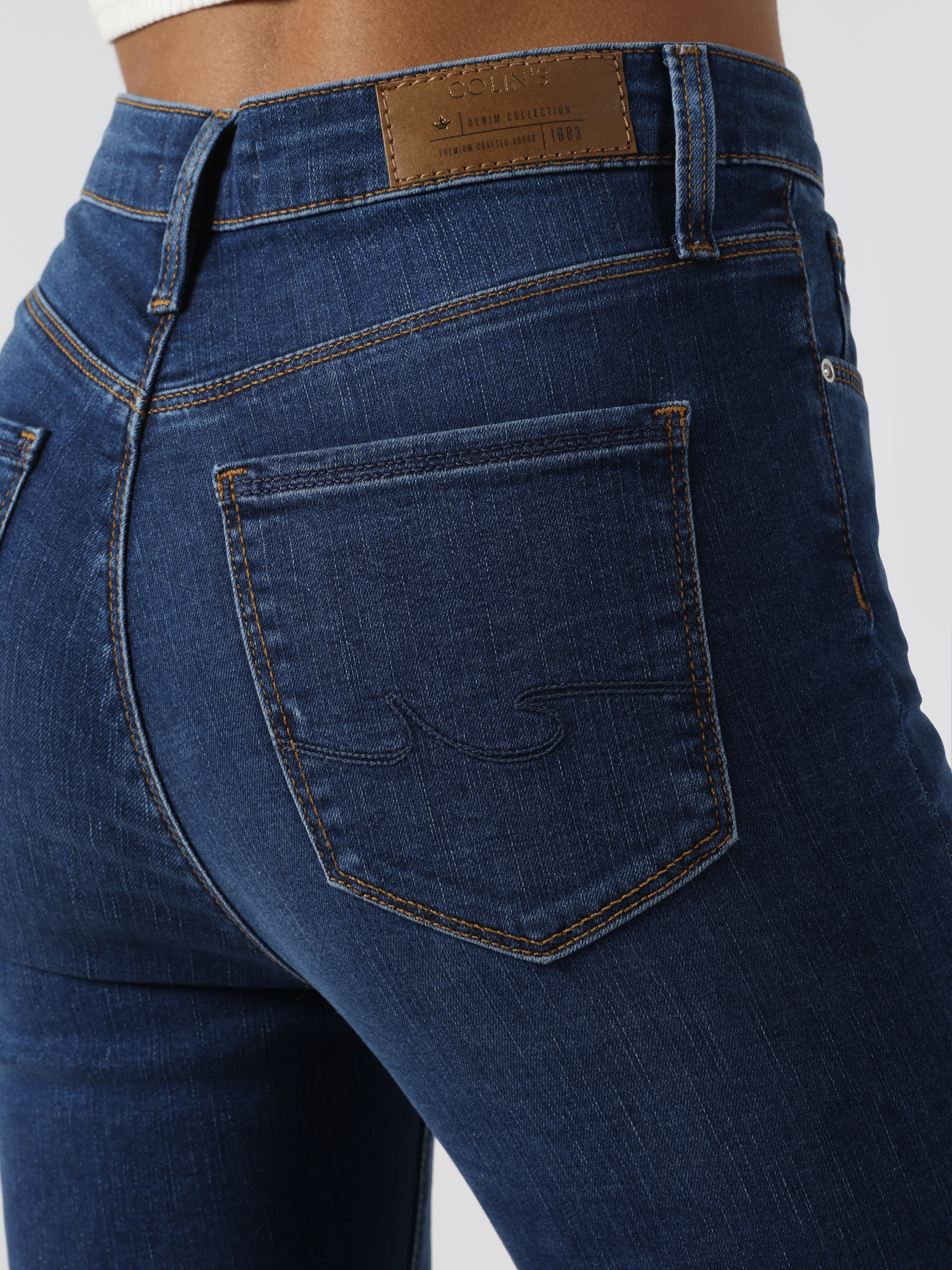 Colins 760 Diana Süper Slim Fit Yüksek Bel Dar Paça Mavi Jean Kadın Pantolon. 6